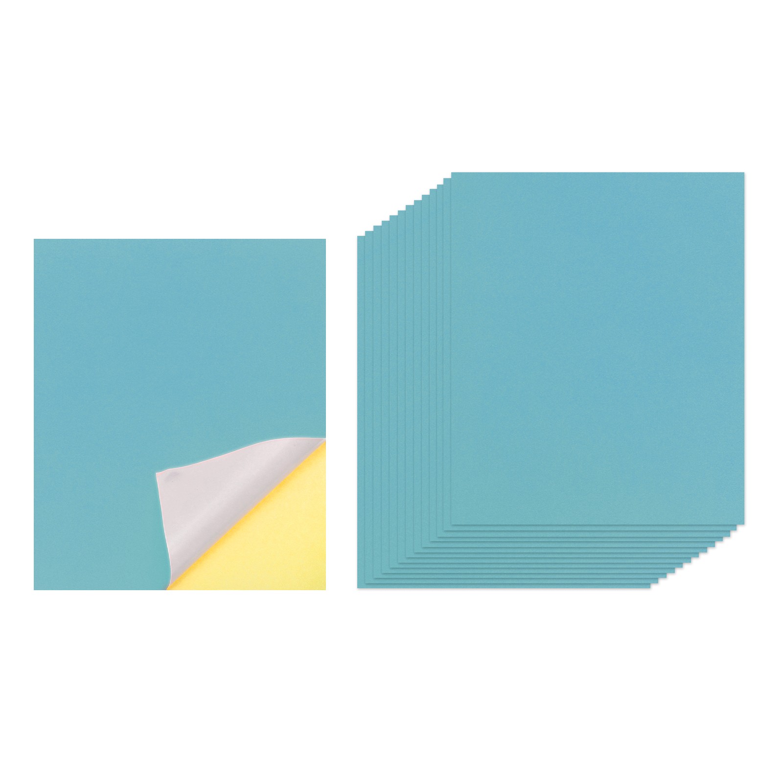 15 Sheets Printable Self Adhesive Sticker Paper for Laser Printer, Light Blue