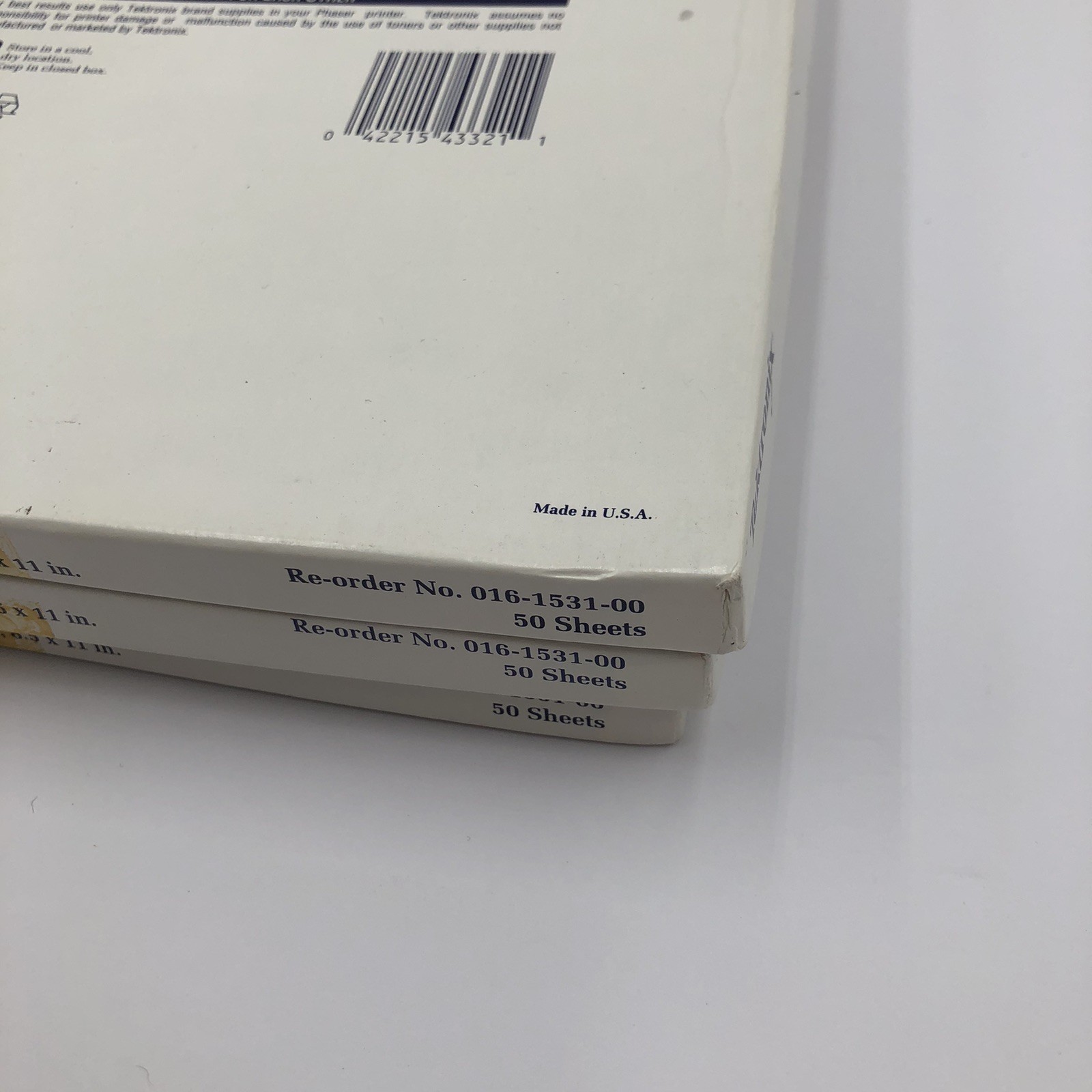 Tektronix Phaser 560 Transparency Film A-Size 8.5×11” Three Boxes Open Box