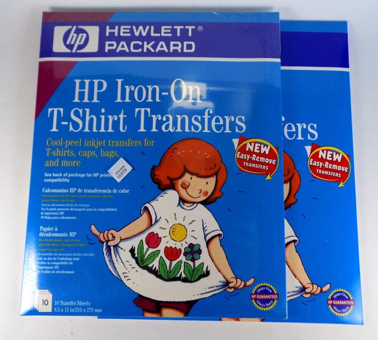 T-Shirt Transfers HP Hewlett Packard Inkjet Iron On Sheets 2 Packs of 10