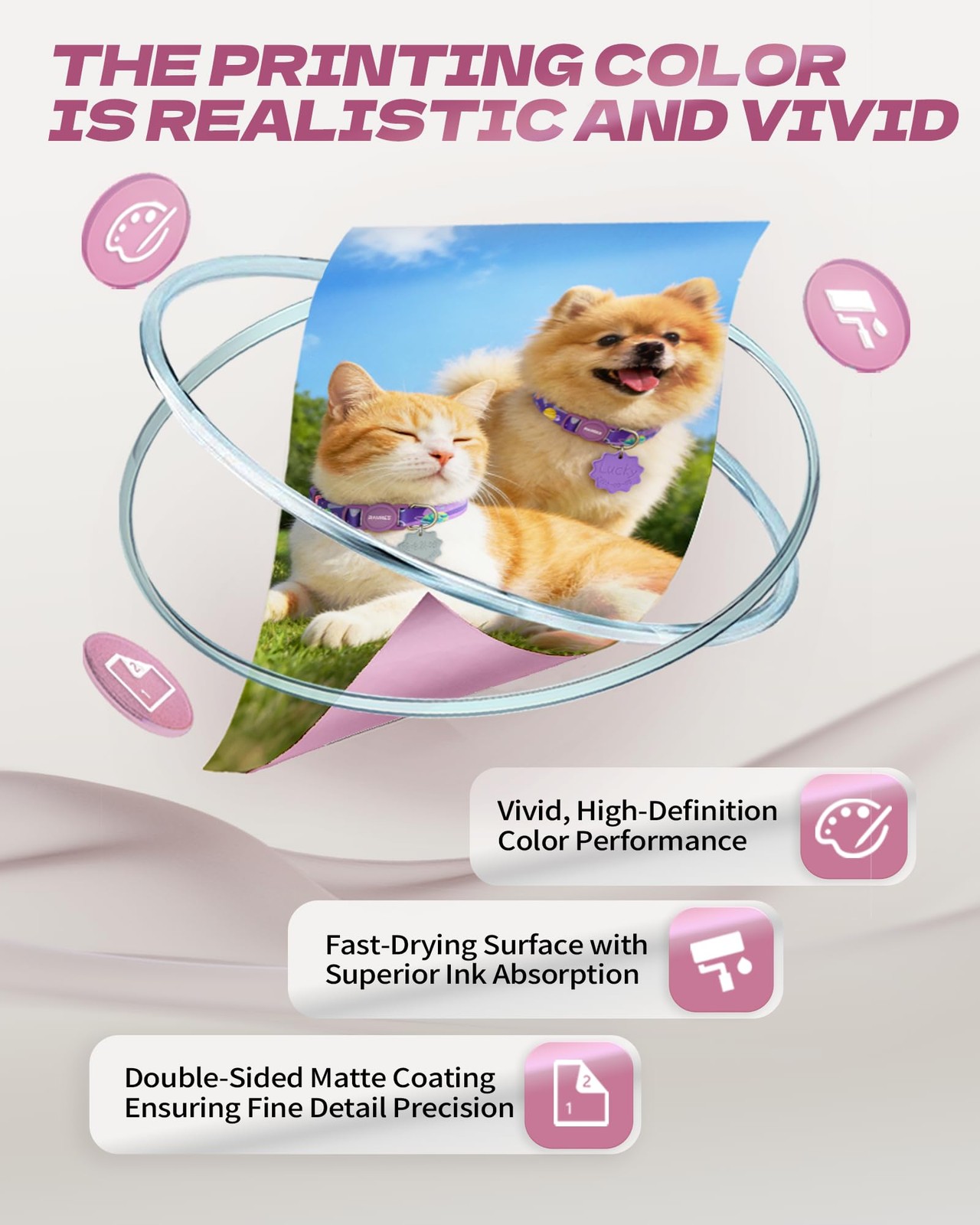 110 Sheets 8.5×11 Inch DoubleSided Matte Inkjet Printer Photo Paper 140GSM