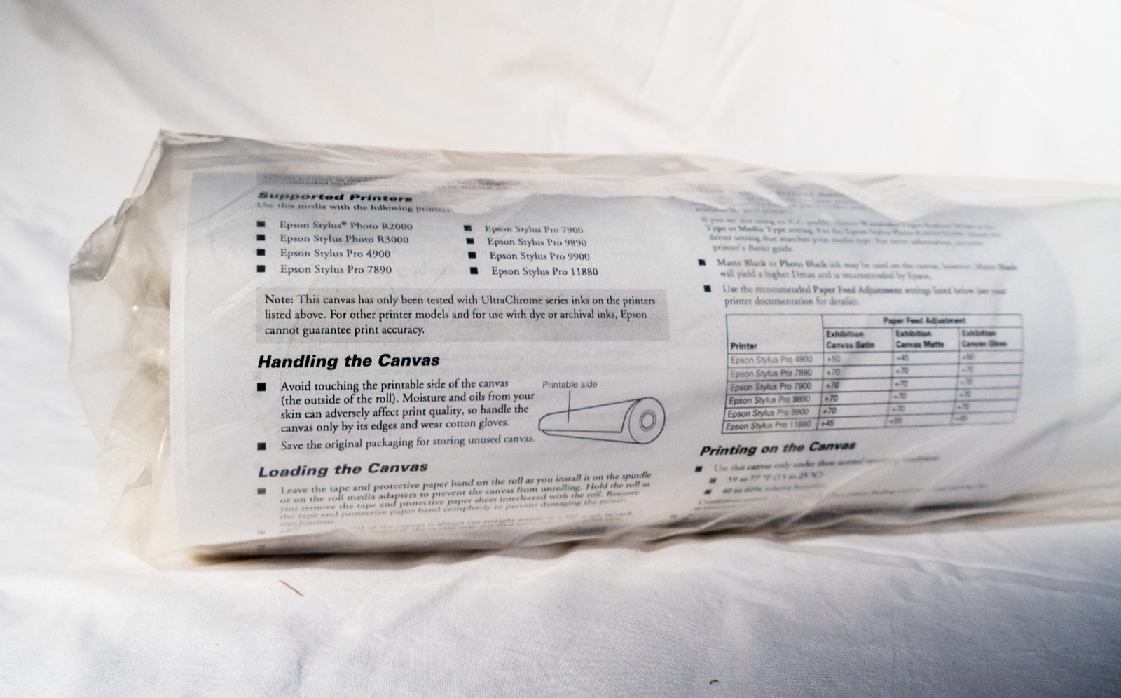 Epson Exhibition Canvas 13″ x 20′ Printer Paper