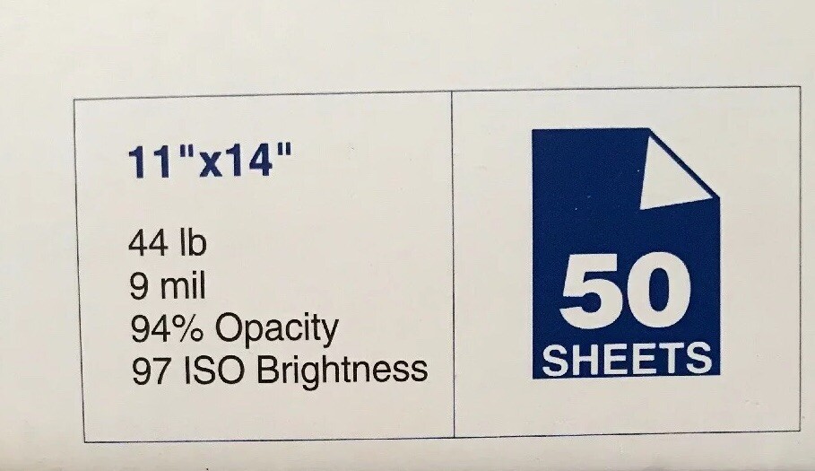 Epson s041468 Borderless 11”x14” Matte Paper- Heavyweight Open Box 37 Sheets
