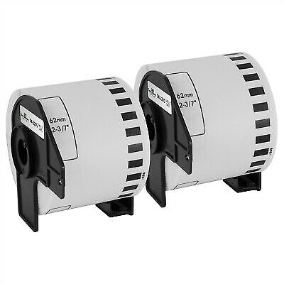 2PK Compatible Brother DK-2205 White Paper Tape – 2.4 in x 100 ft