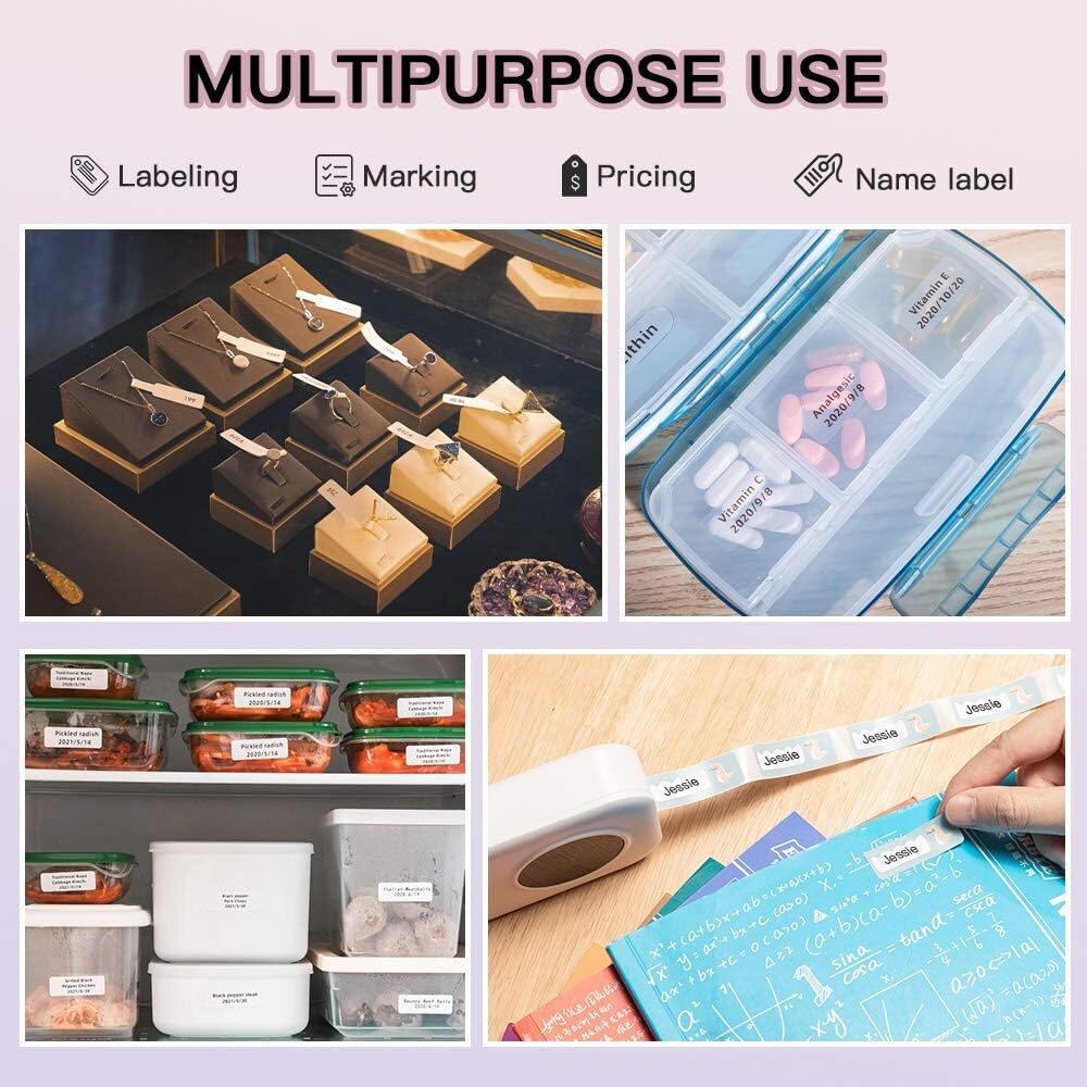 12x30mm 210PCS/Roll Label Maker Tape Sticker Thermal Paper Self-Adhesive For D30