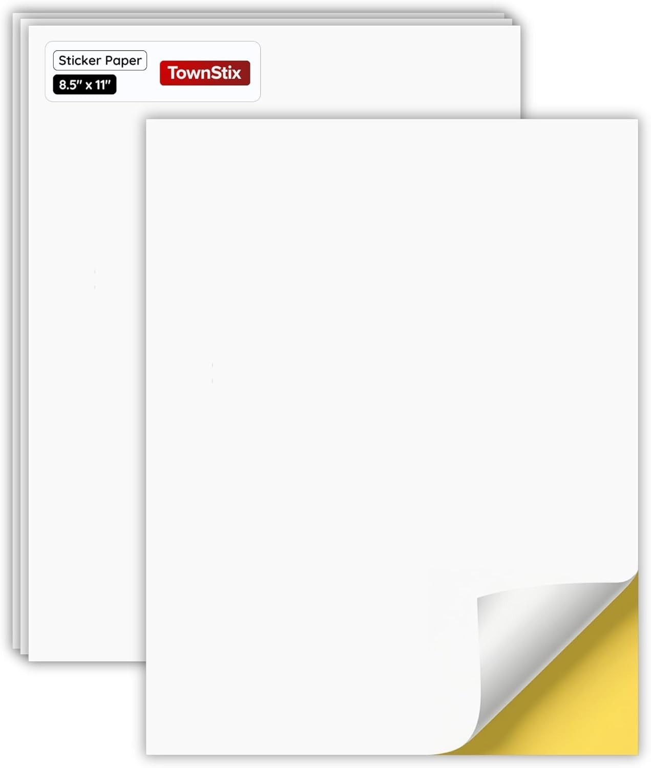 200 Sheets, Printable White Sticker Paper, Laser/Inkjet Printing – Matte, Let…