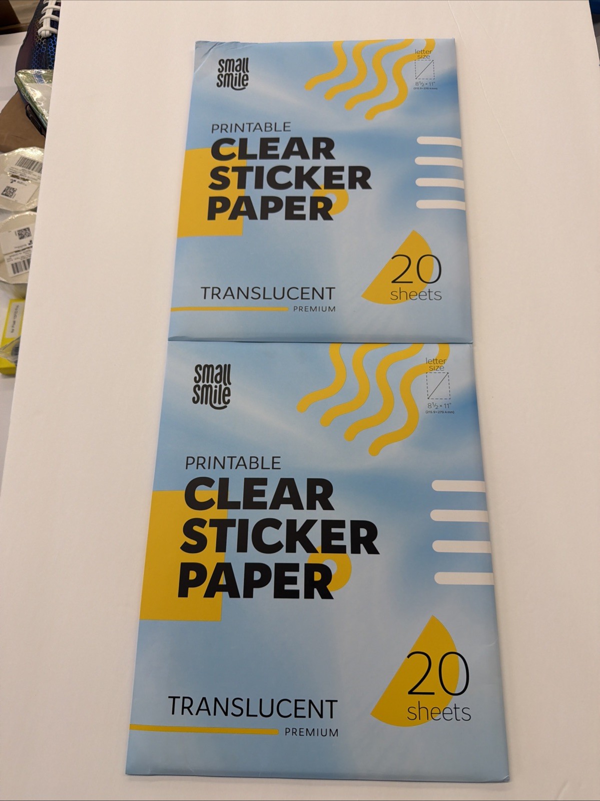 95% Clear Sticker Paper for Inkjet Printer and Laser – 40 Sheets,