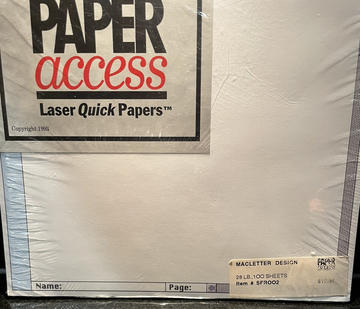 MAC Macintosh Apple Computer Design Specialty Laser Printer Paper Retro 100p New