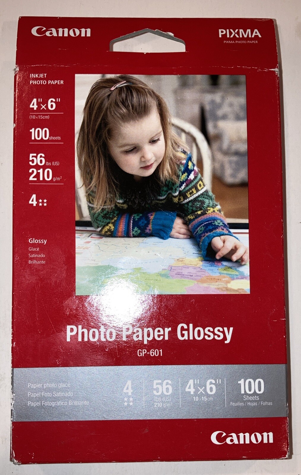 Canon Photo Paper 4” x 6″ 100 sheets glossy GP-601 8649B002