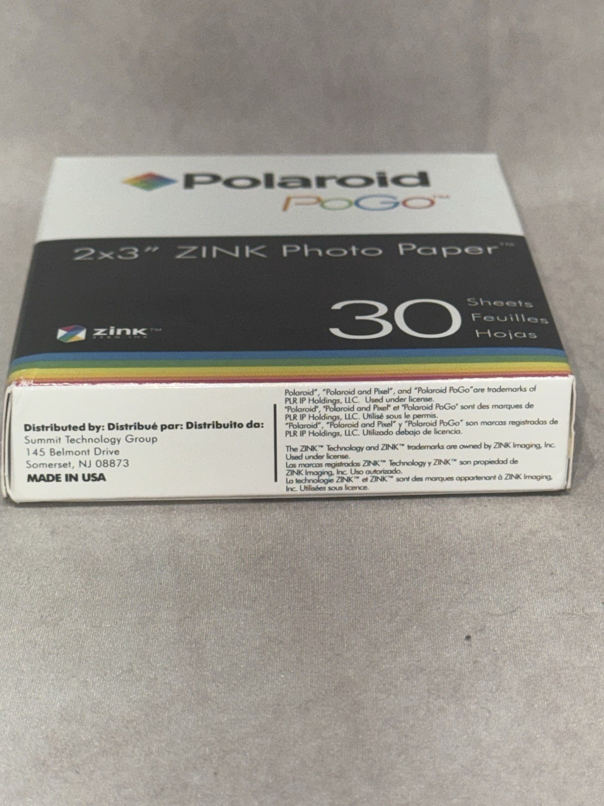 Polaroid PoGo 2X3 “ ZINK Photo Paper 30 Sheets New Sealed in Box NIB Made in USA