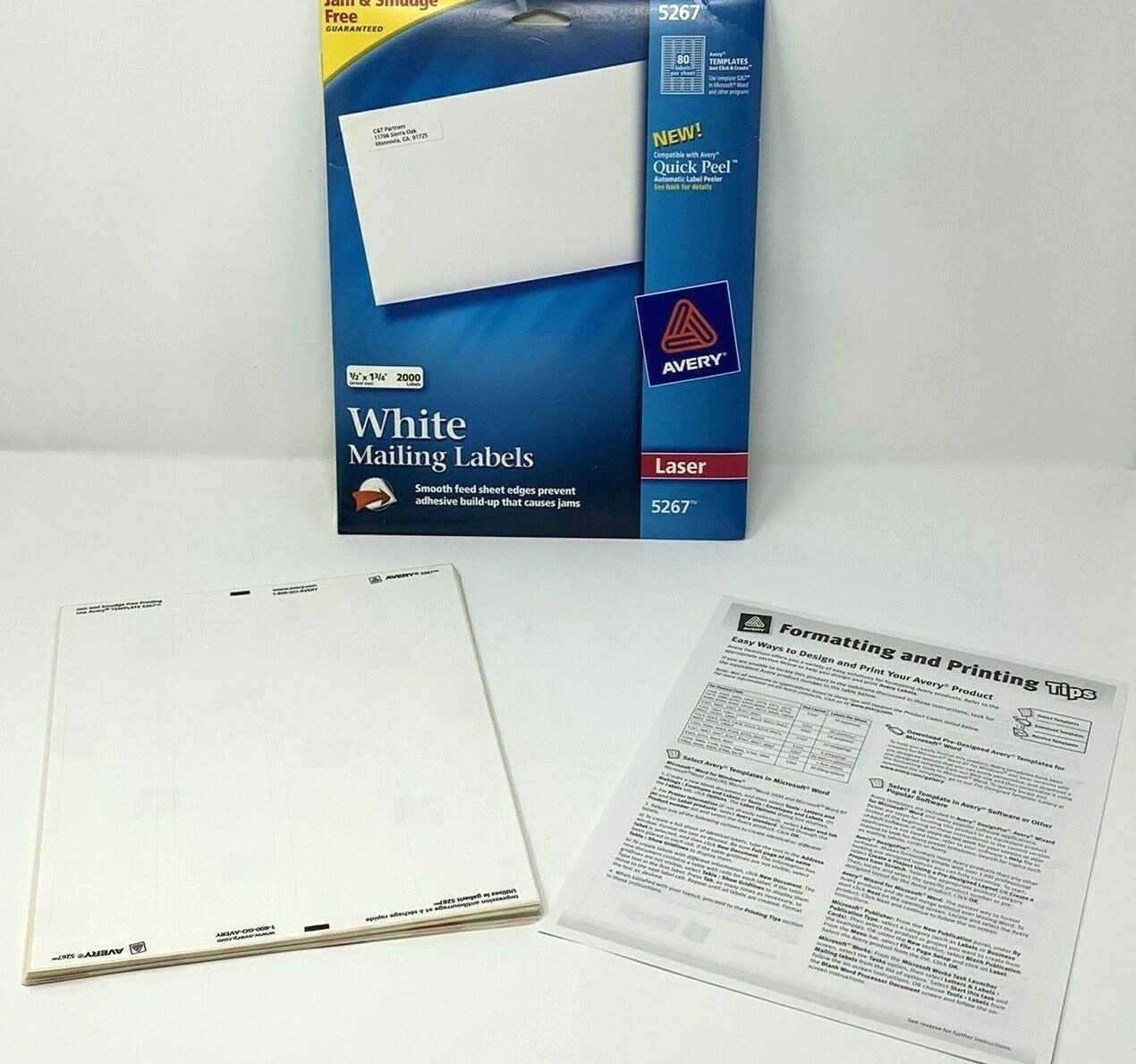 Hewlett Packard C7020A Brochure 8-1/2 x 11 Glossy Paper + Avery Mailing Labels