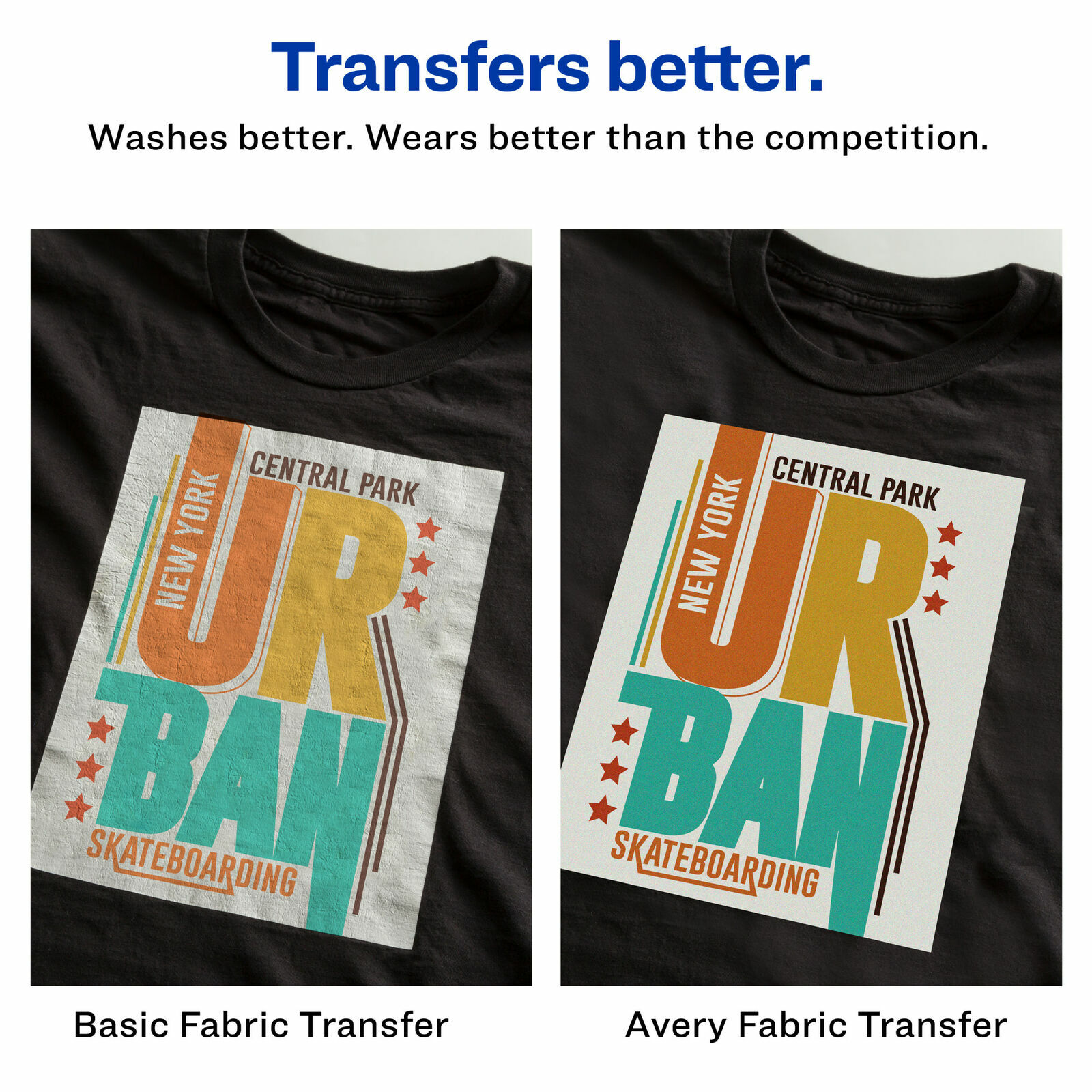 AVERY HEAT TRANSFERS FOR DARK FABRIC 8.4″ X 11″ 5 SHEETS *DISTRESSED PKG