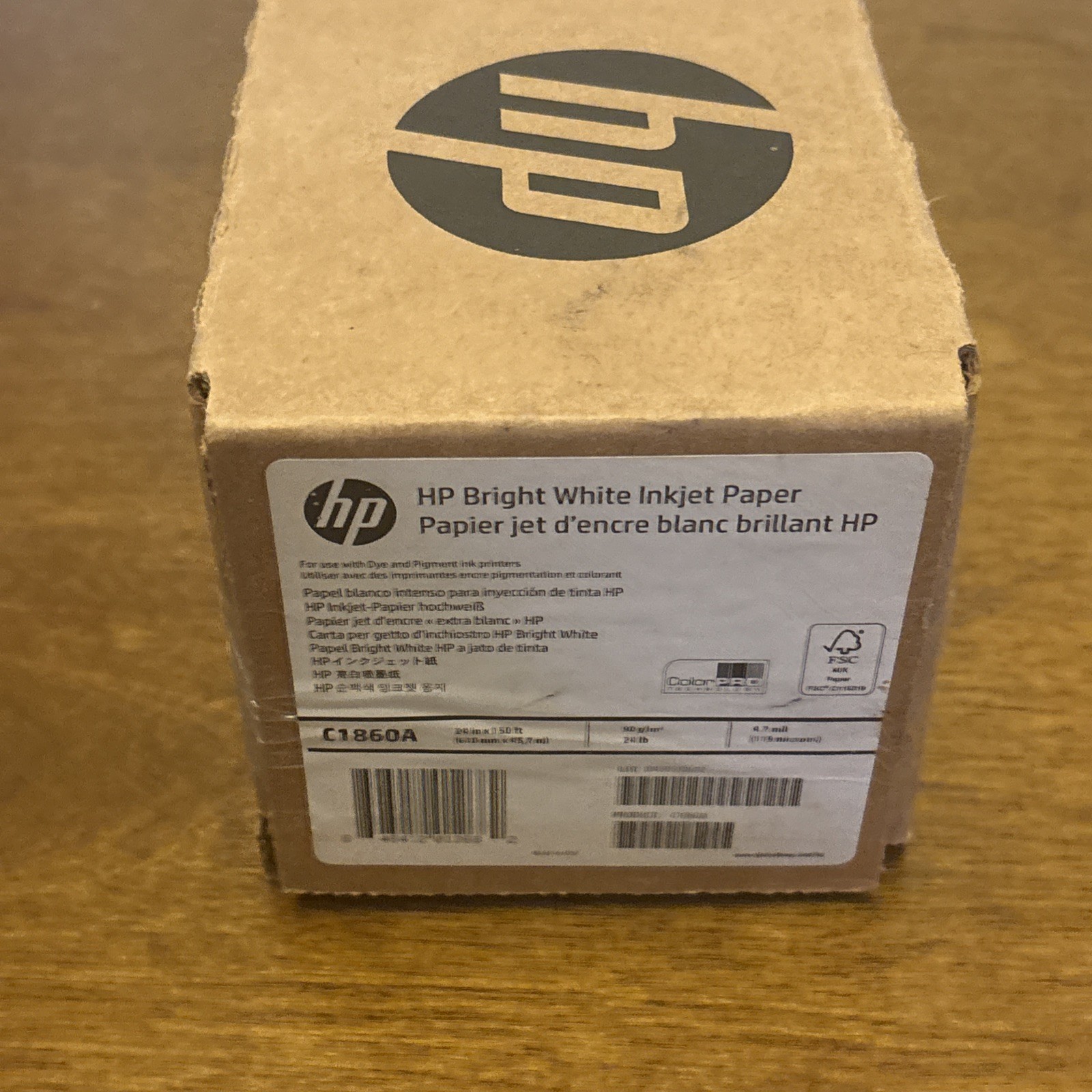 HP Bright White Inkjet Paper 24 Inches x 150 Feet Roll C1860A, NEW Genuine HP!