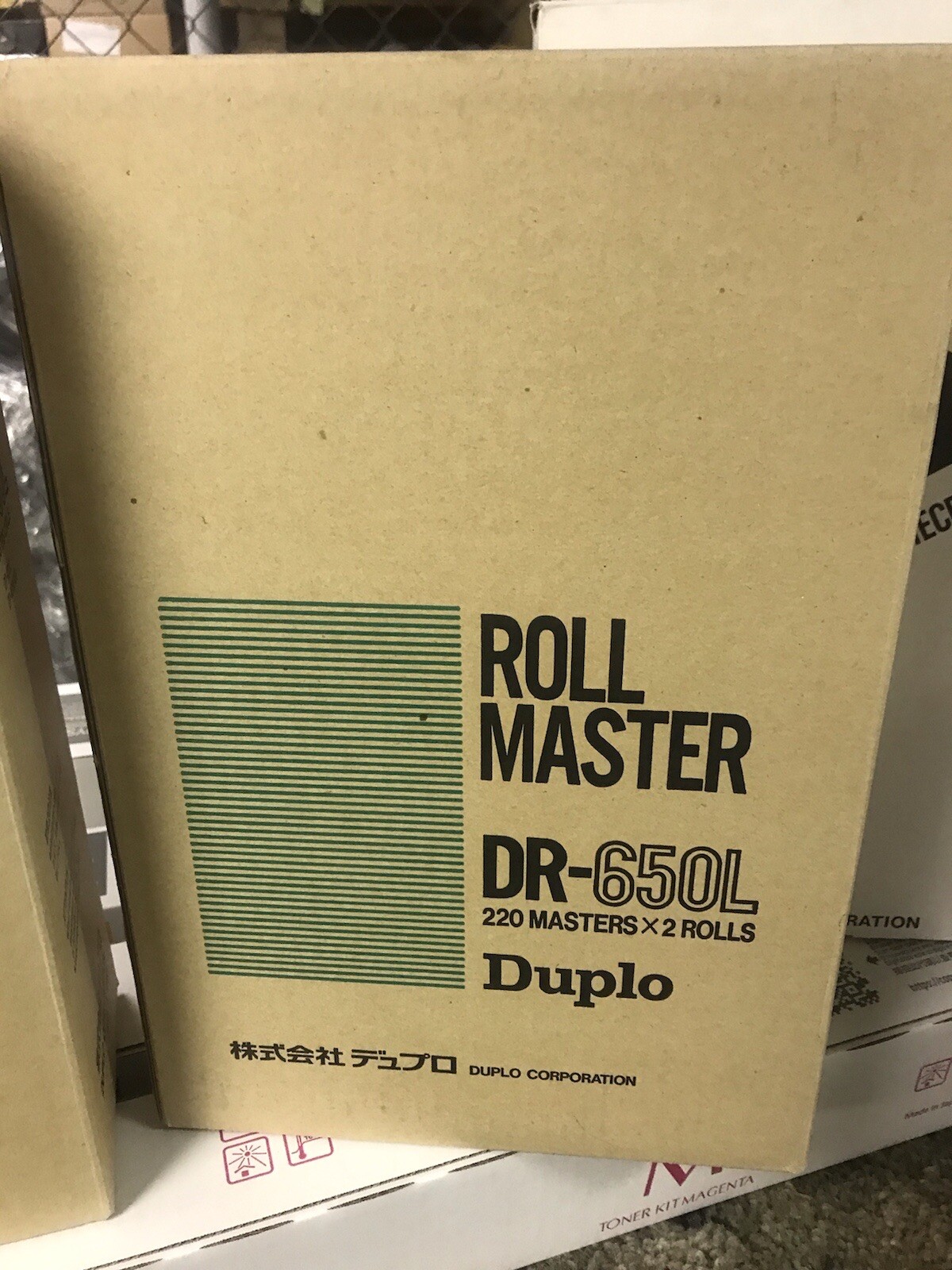 2 Boxes Duplo Roll Master DR650L 220 Masters x 2 Rolls per box Printing Supplies