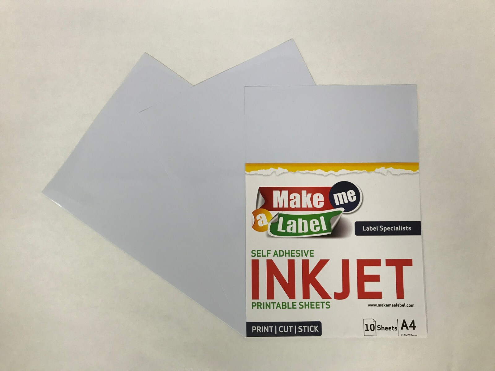 10 A4 GLOSS White Self Adhesive INKJET Printable Film PP Vinyl Sticker Sheets