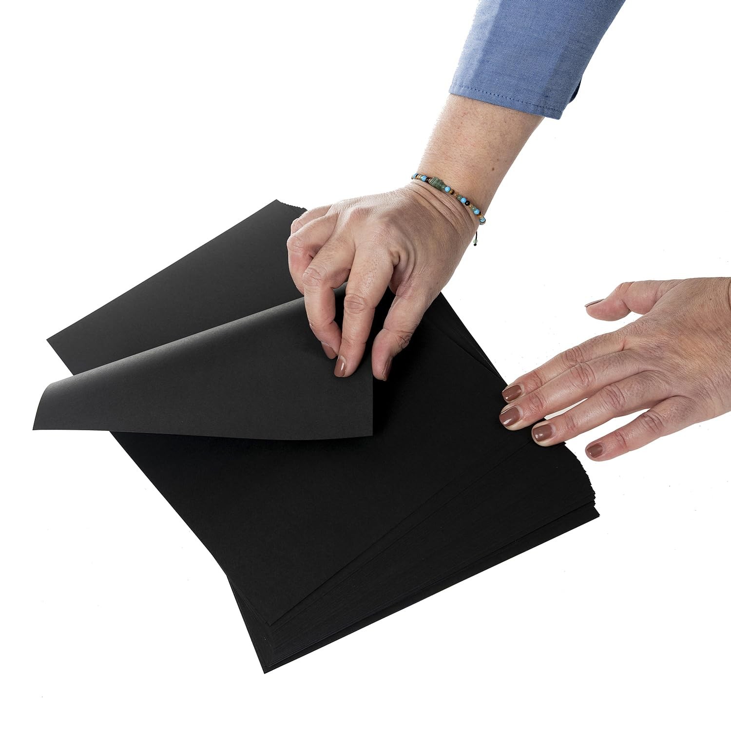 11110410 Pack of 100 Cards, A4, Black
