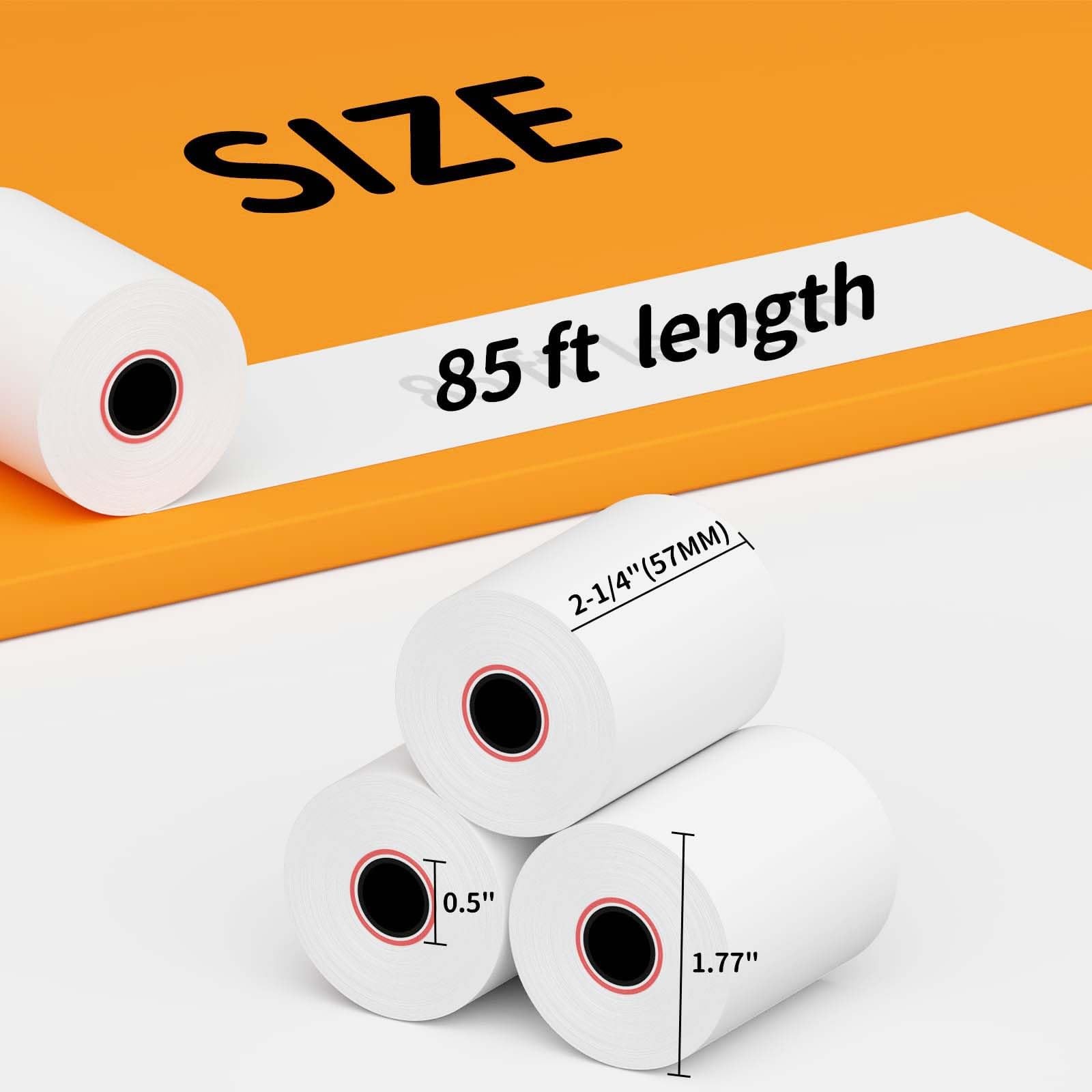 MBLABEL Thermal Receipt Paper Rolls, 2 1/4” x 85′ 2 1/4″ x 85′, White