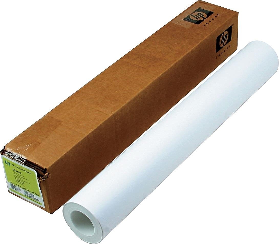 HP DesignJet Large Format Paper for Inkjet 3mil 24″x150ft Translucent C3860A
