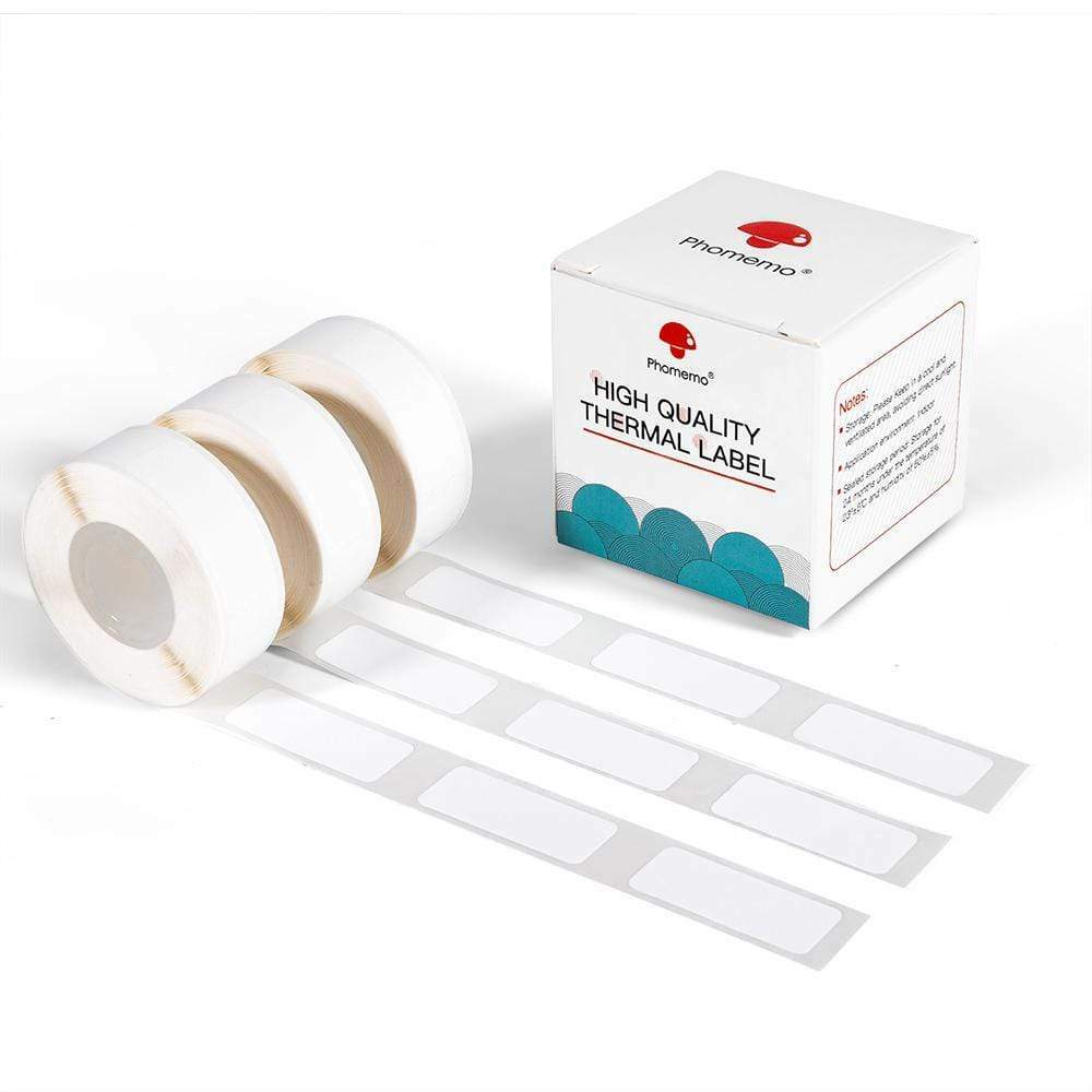 3 Rolls Adhesive Thermal Paper Sticker Label for Phomemo D30 Q30 Q31 Printer