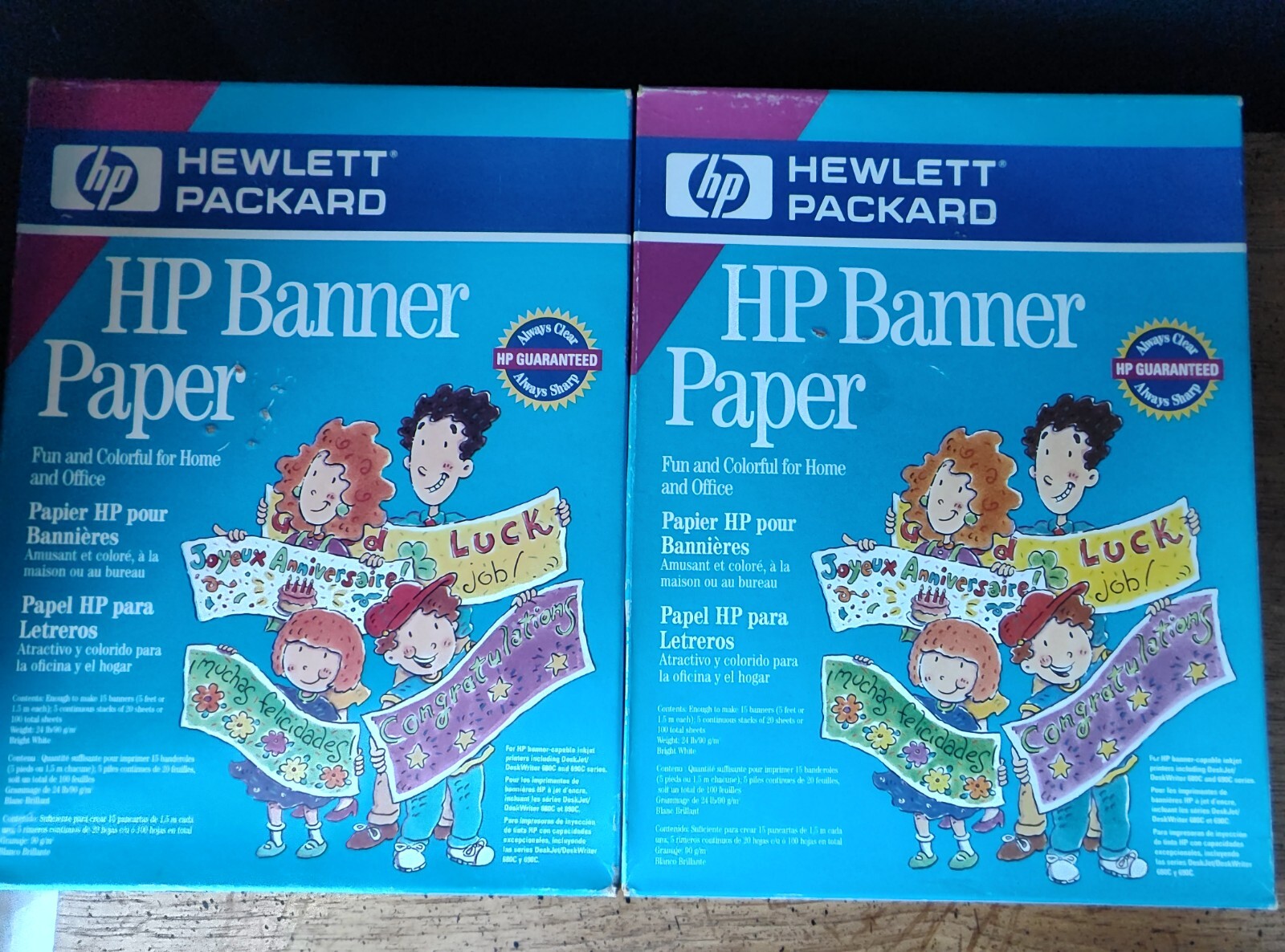 NEW Lot of 2 HP Banner Paper for Inkjet Printers Makes 5 ft Banners 24 lb C1820A