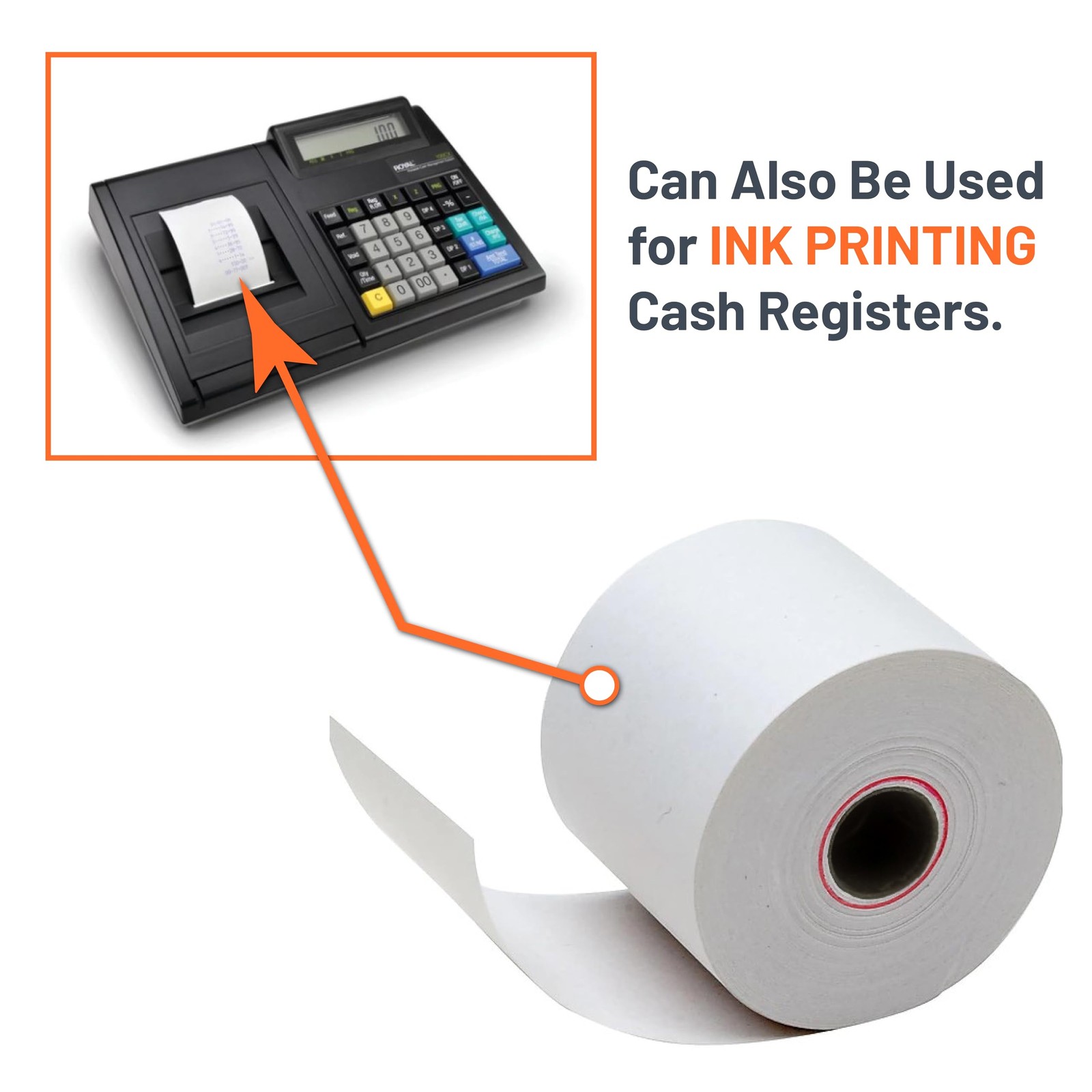 Victor 7050 Compact White Paper Rolls for Handheld and Portable Printing Calc…