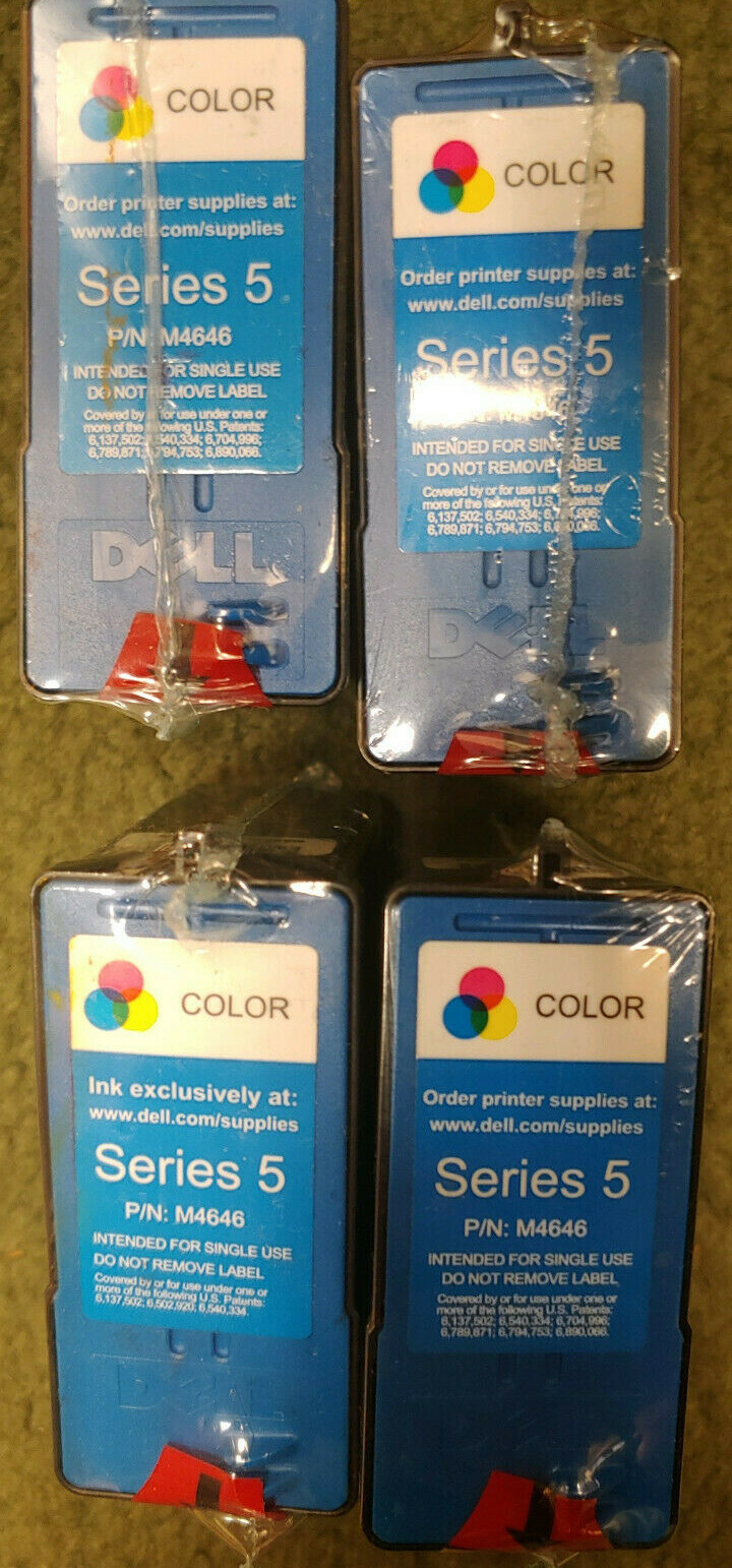 NEW GENUINE Dell Series 5XL (4) M4646 High Yield Ink Cartridge Combo