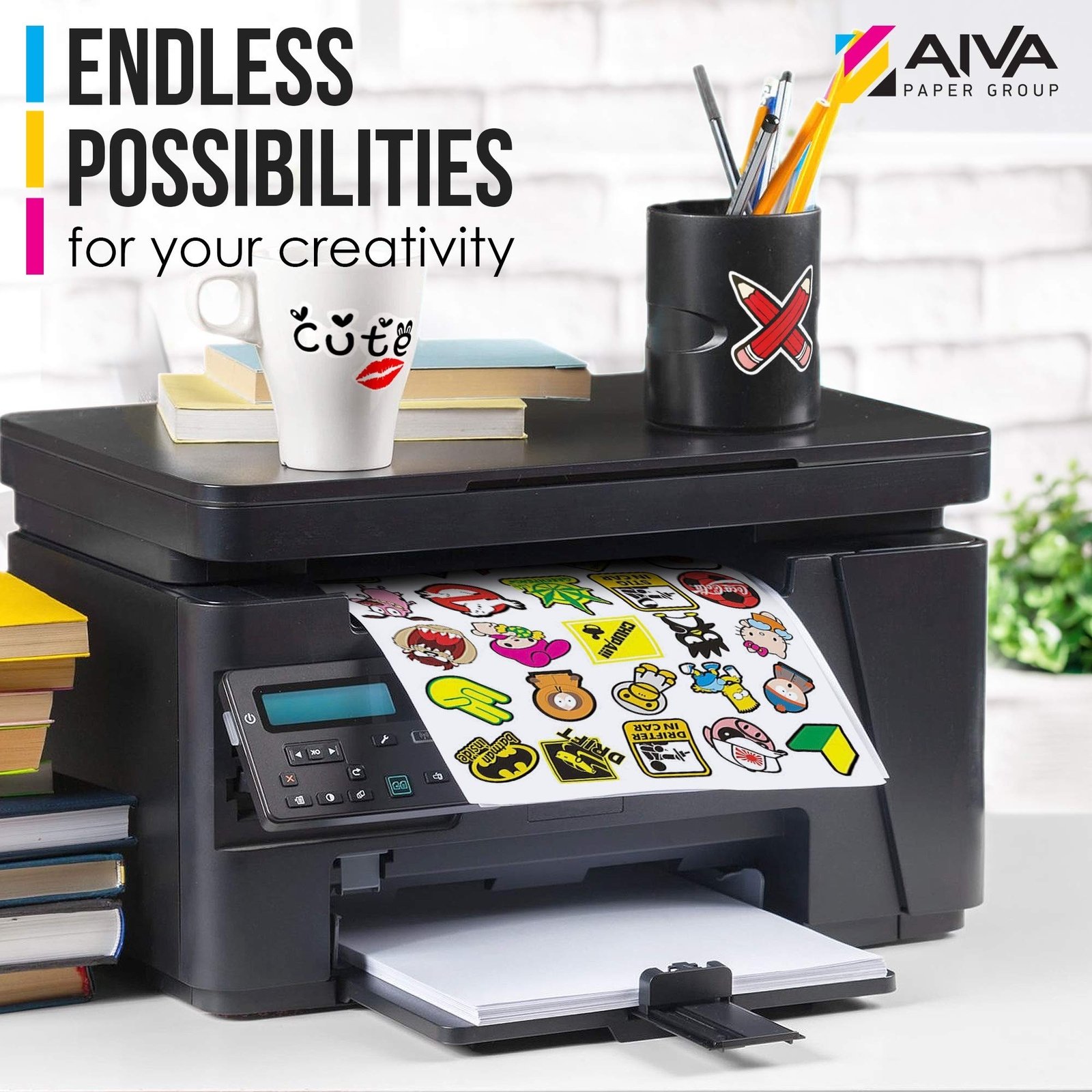Printable Vinyl Sticker Paper for Laser Printer – Glossy White – 15 Self-Adhe…