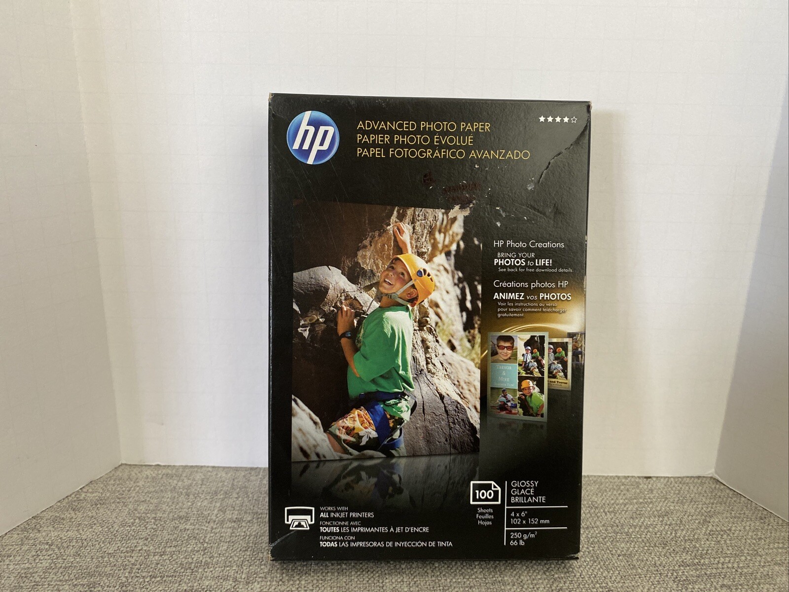 HP Advanced Photo Glossy Q6638A Paper 100 Sheets 4×6 66lb All InkJet Printers