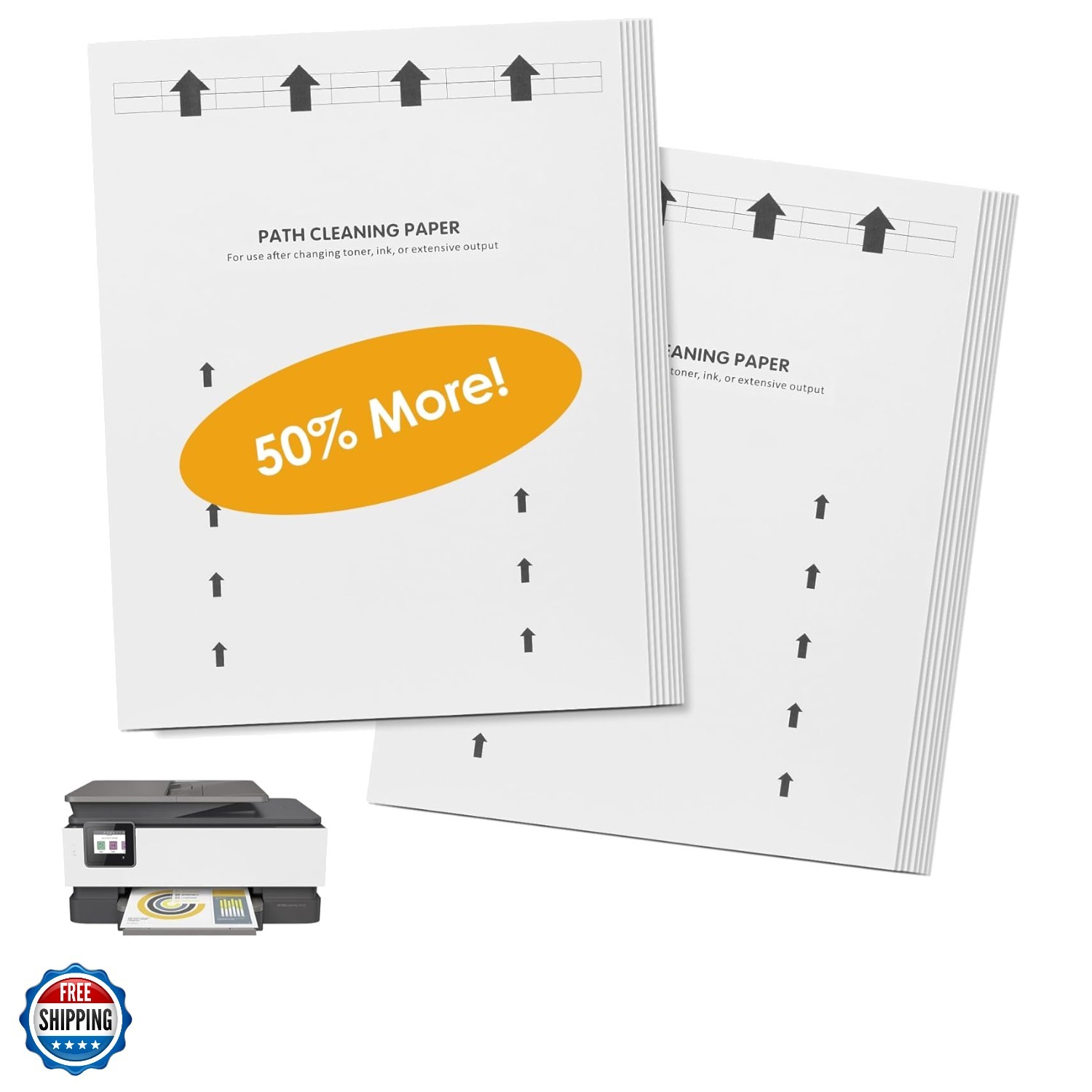 15-Pack Letter Size Printer Cleaning Sheets for Laser and Inkjet Copier Fax R…