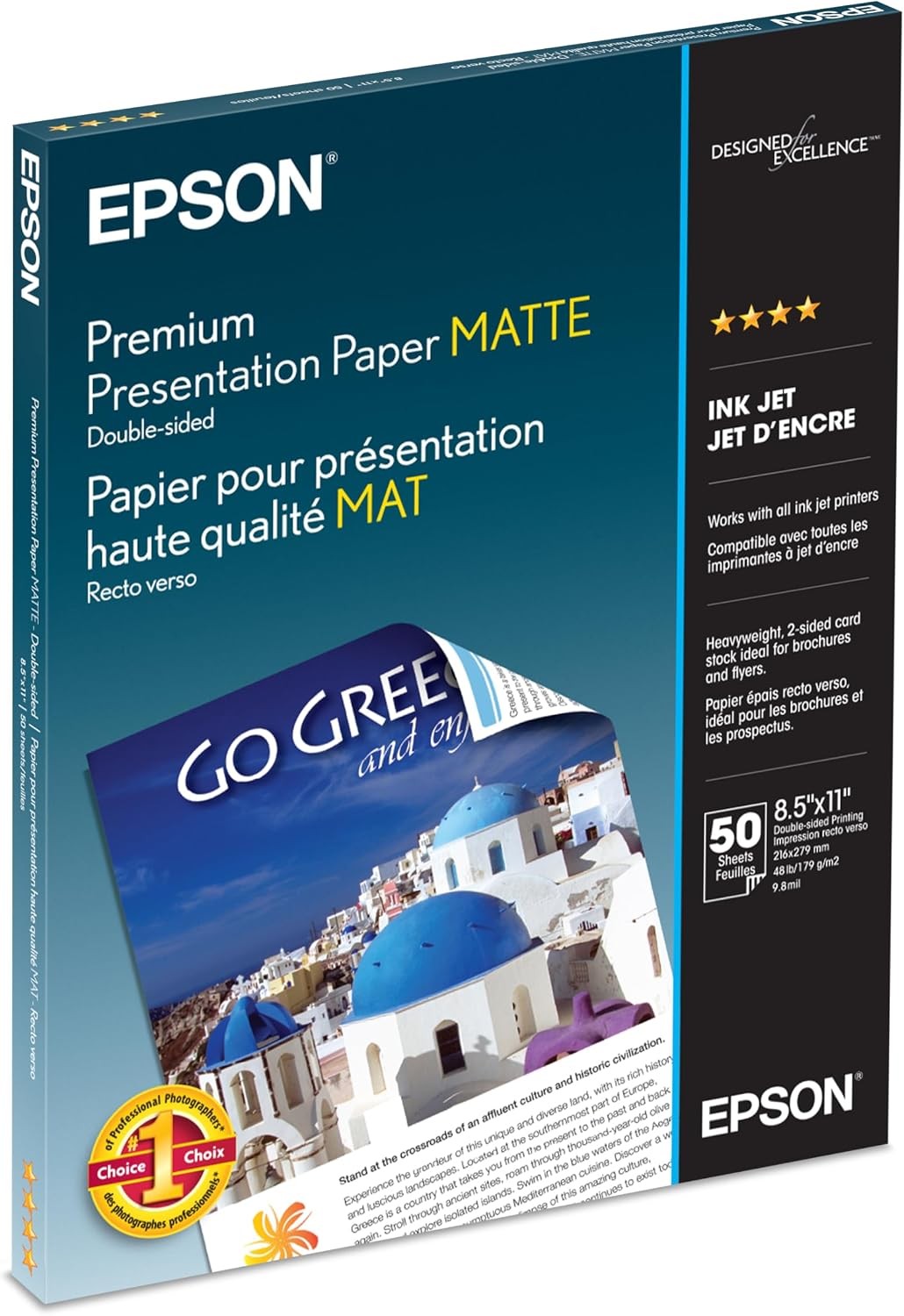 Premium Presentation Paper MATTE 8.5×11 Inches Double-sided 50 Sheets