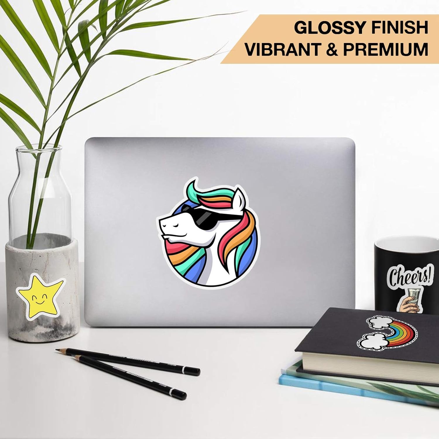 HTVRONT Printable Vinyl for Inkjet Printer & Laser Printer Glossy White 8.5″x11″