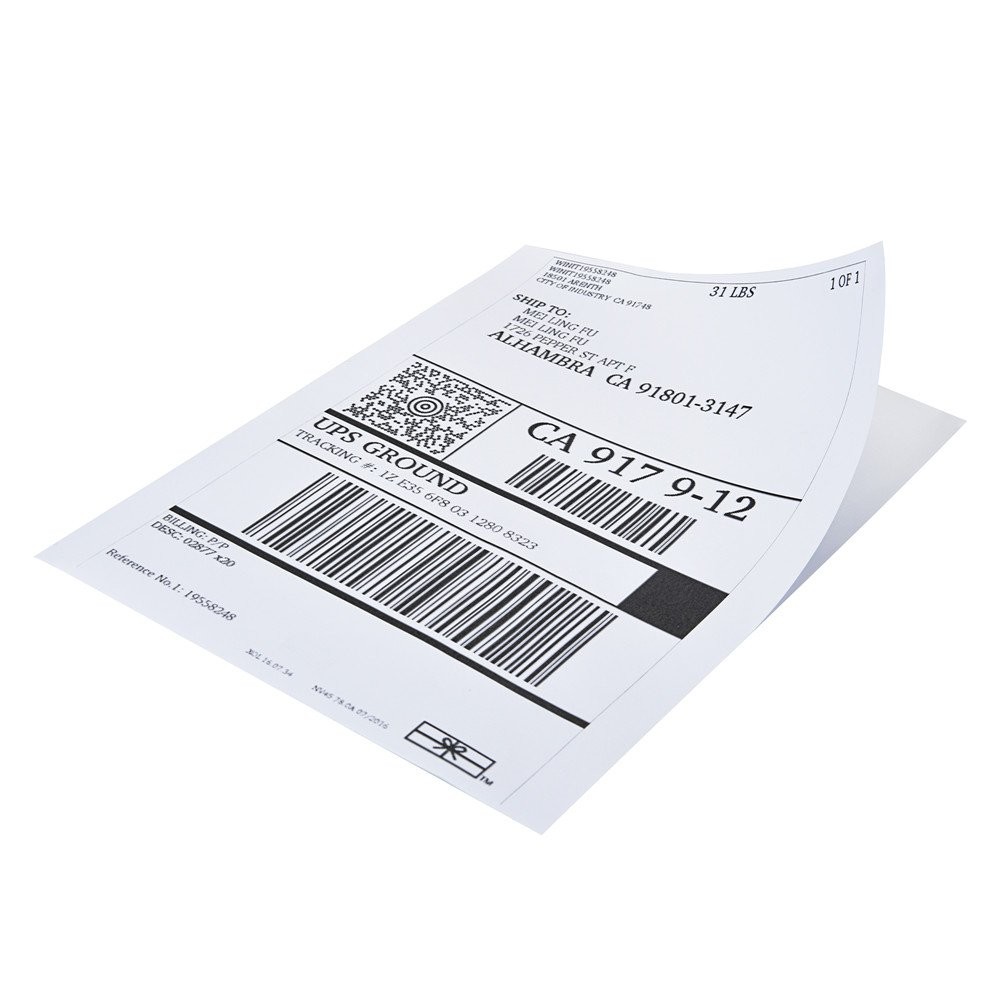 500 Shipping Labels 2 Per Sheet Blank Self Adhesive 8.5×5.5 for Laser