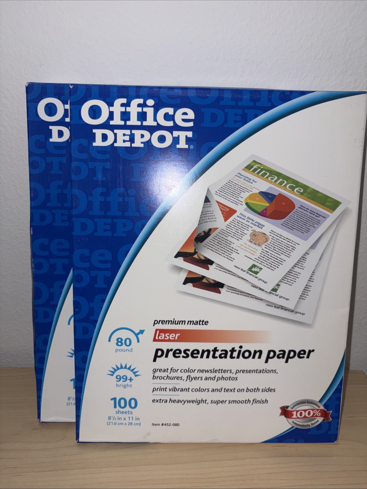 2 New Packs 100 Sheets Matte Presentation Paper 80 lbs. Matte 8-1/2 x 11 white