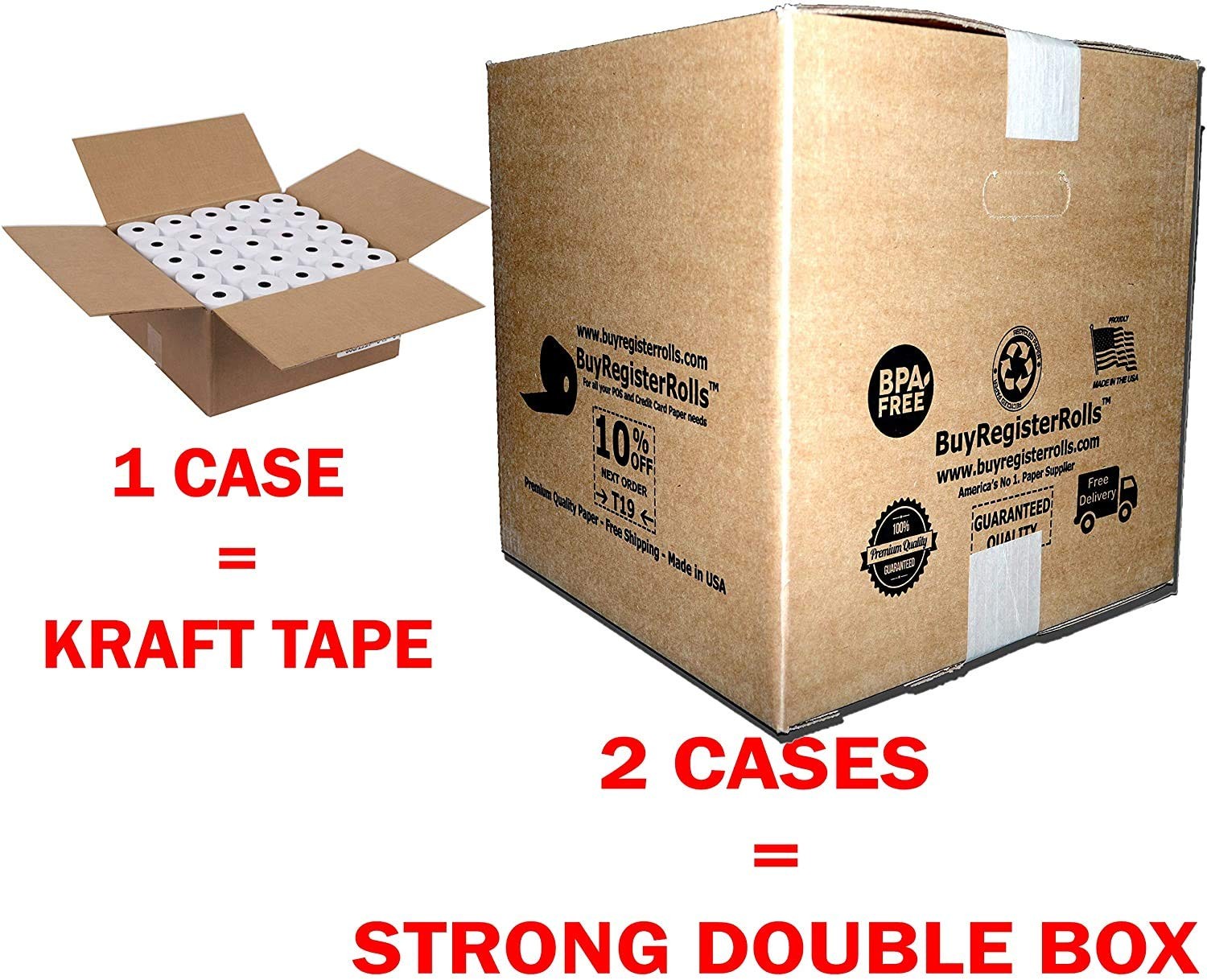 (25 Rolls) 3 1/8 x 230 Thermal Paper (80mm x 70m) 48 GSM 25 ROLLS, white