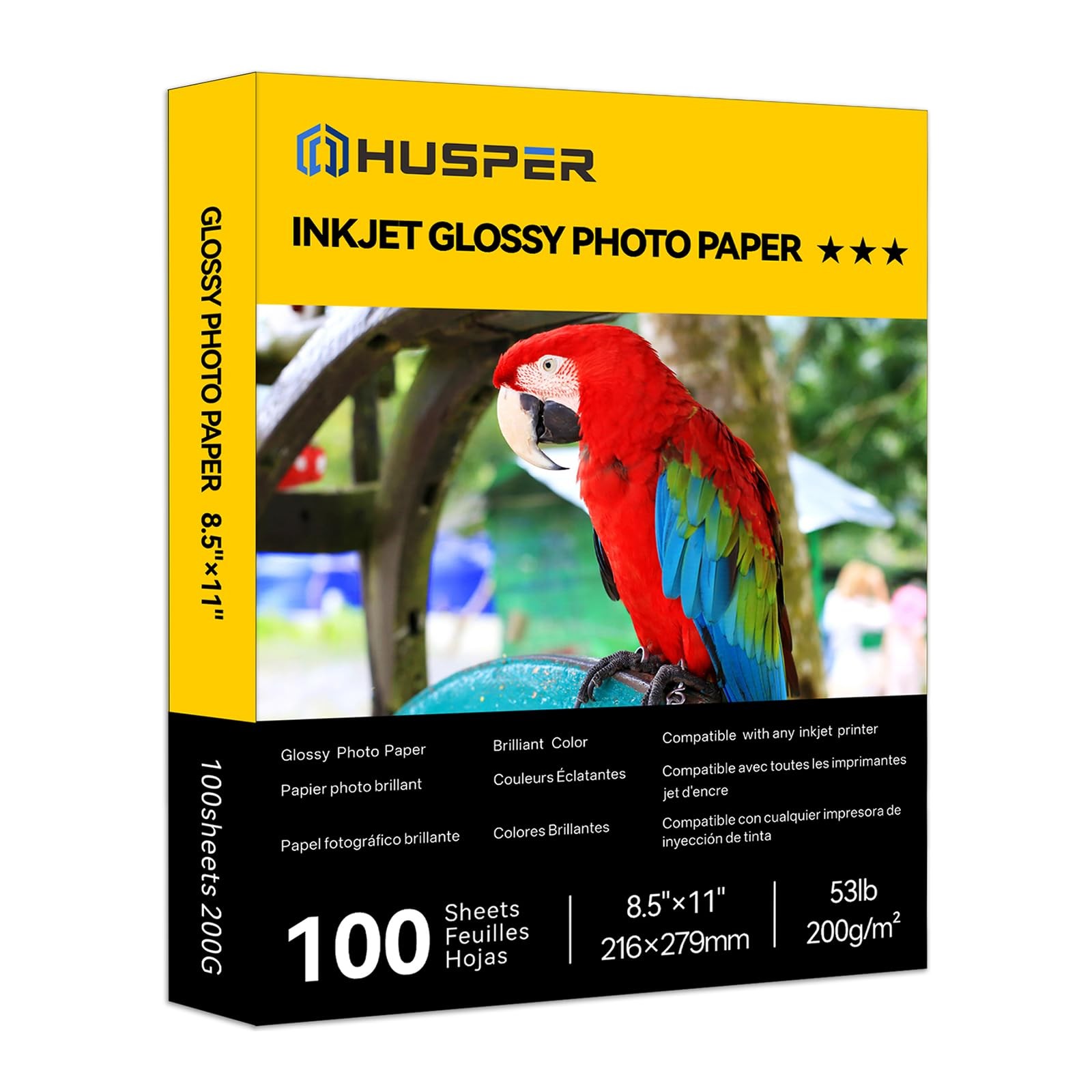Inkjet Glossy Photo Paper Letter Size 200GSM Instant Dry Photographic 100