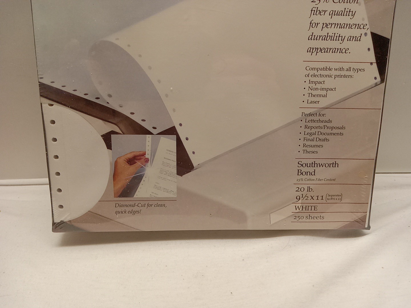 Southworth – Watermark Continuous 25% Cotton Fiber Content Paper JCL353C – NEW