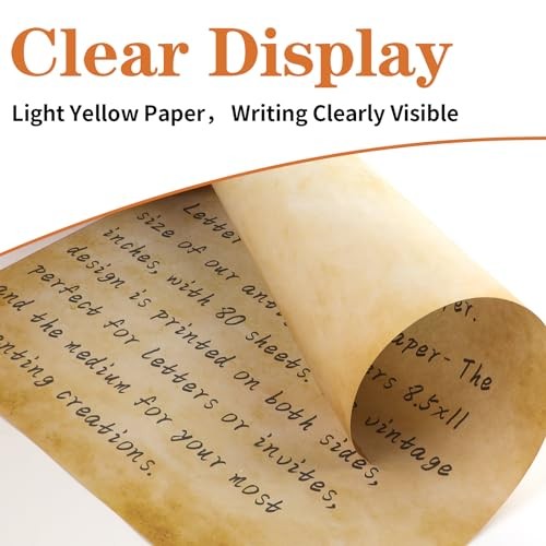 80 Sheets Vintage Paper, 8.5″x11″ Letter Size Printer Paper, Classic-A