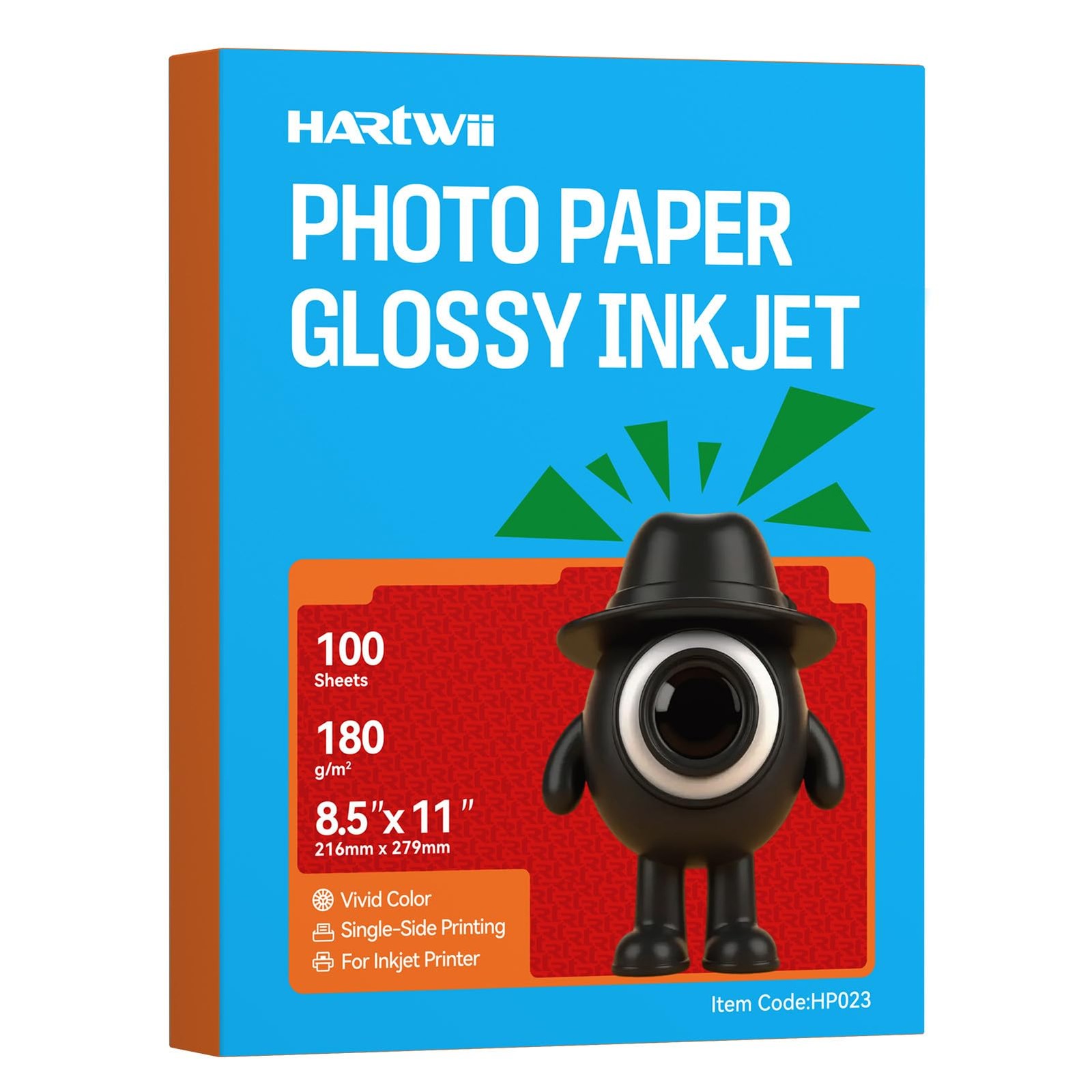 100Sheets Inkjet Glossy Photo 8.5×11 Inches 48lb-180Gsm for Instant Dry Inkje…