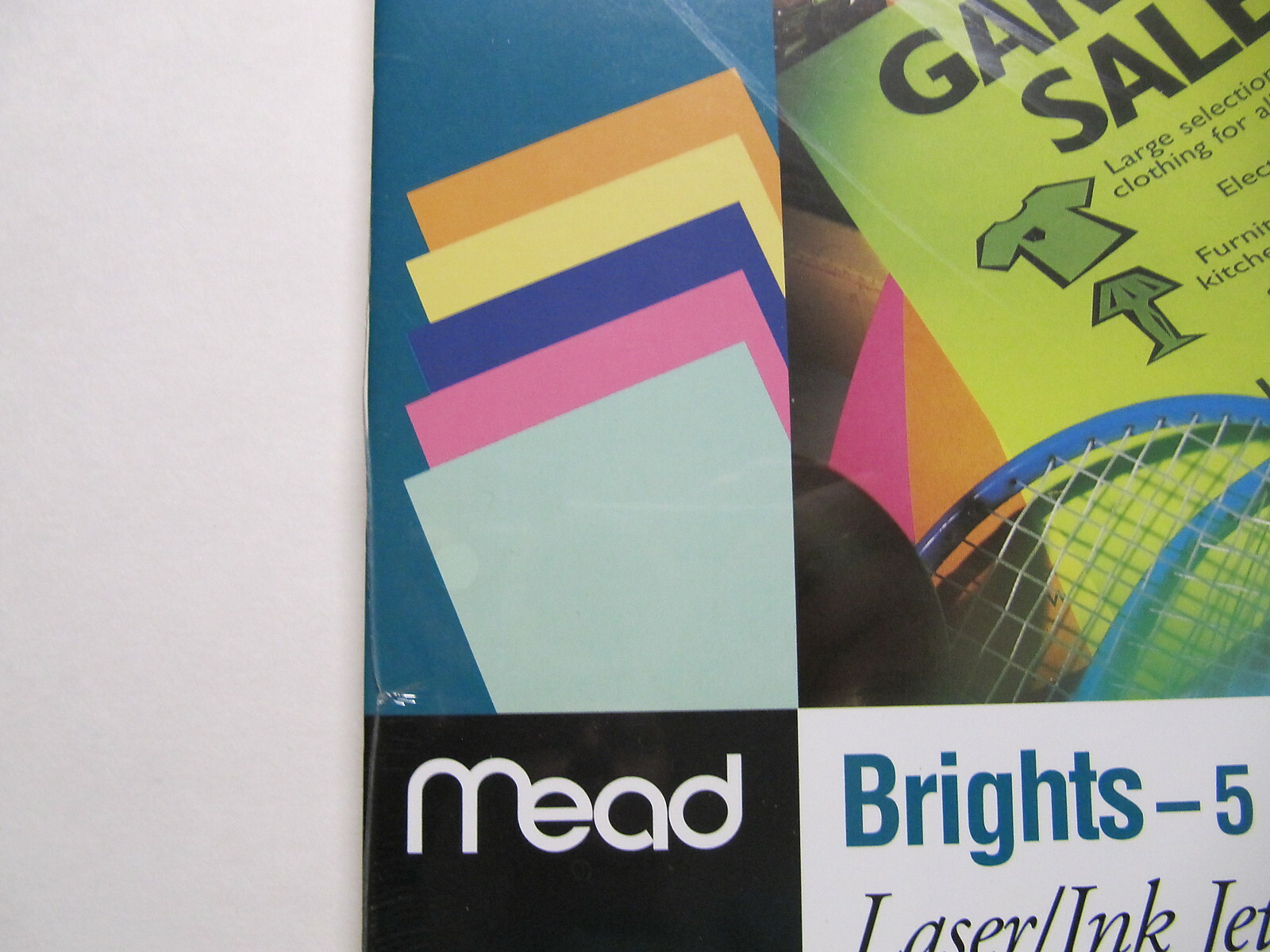 MEAD BRIGHTS COMPUTER PAPER 5 COLORS 8.5 ” X 11″ ACID FREE LAZER-INK JET-COPIER