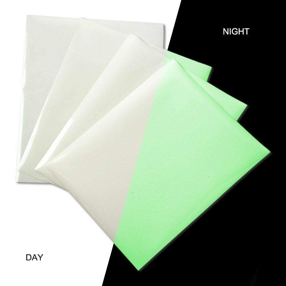 CISinks 5 Sheets A4 Glow in the Dark Printable Photoluminescent Paper – Recha…