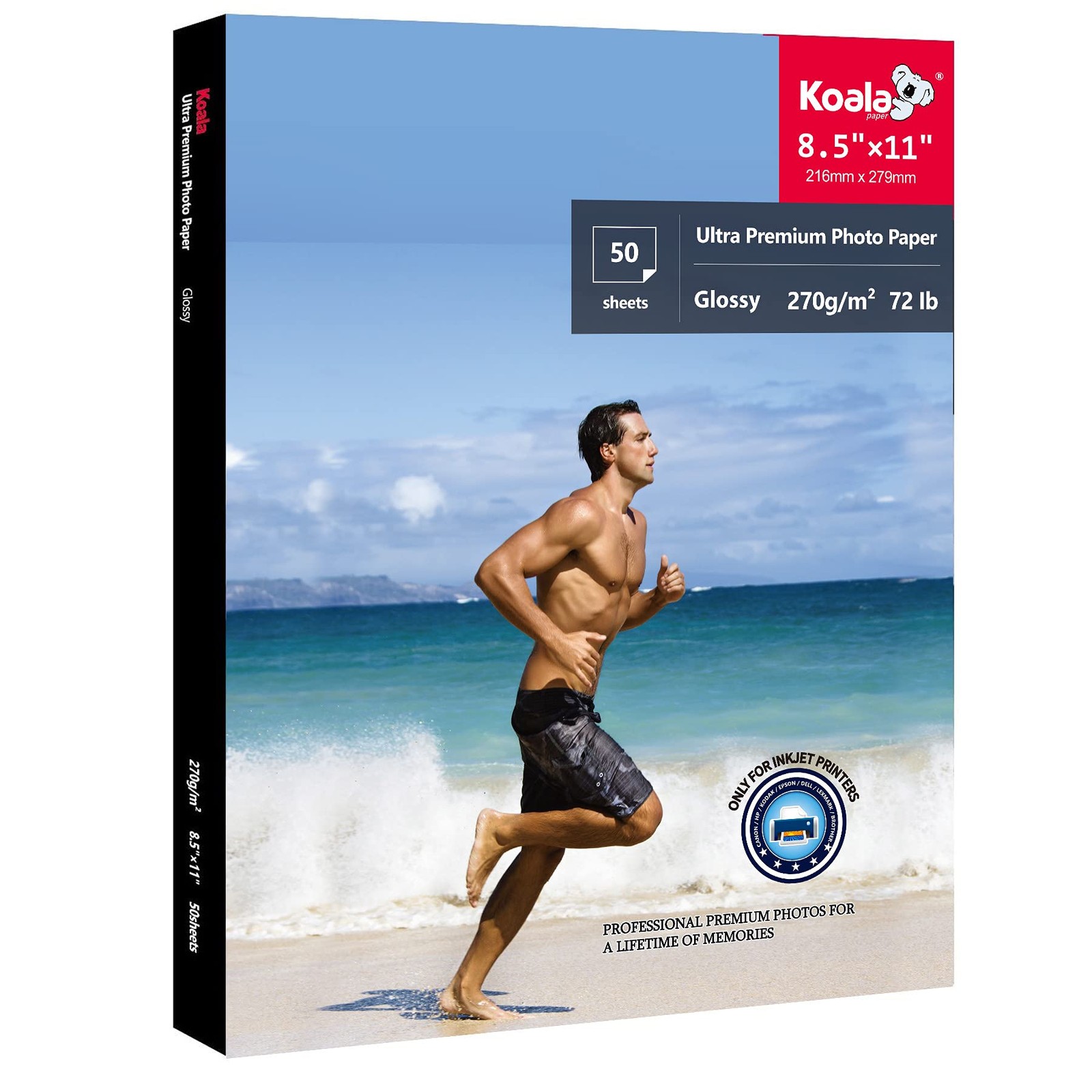 Koala Ultra Premium Photo Paper 8.5×11 In Glossy Photo Printer Paper for Inkj…
