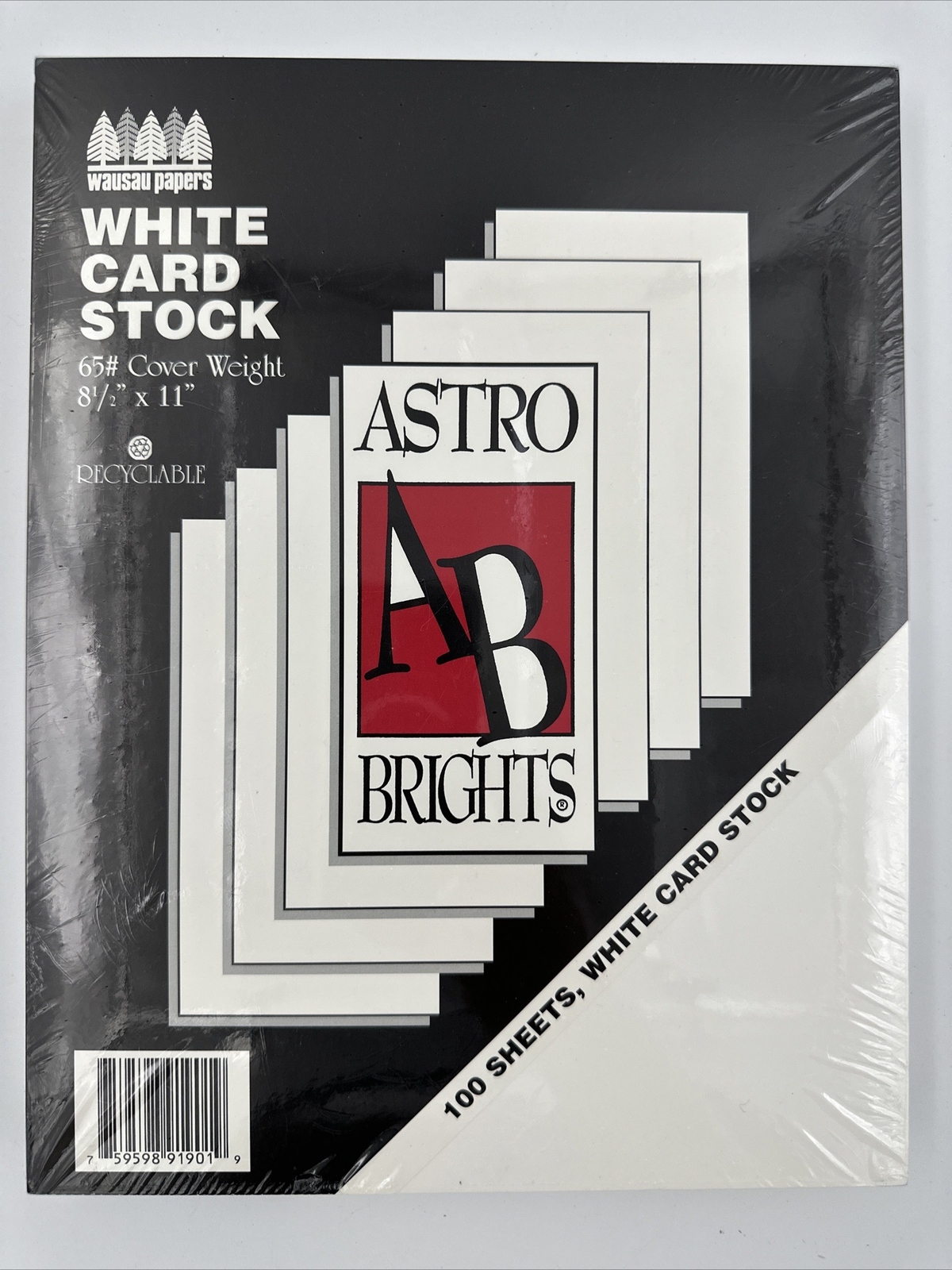 Wausau White Cardstock,8.5″ x 11″65 lb/176 gsm,Bright White,100 Sheets (91901)