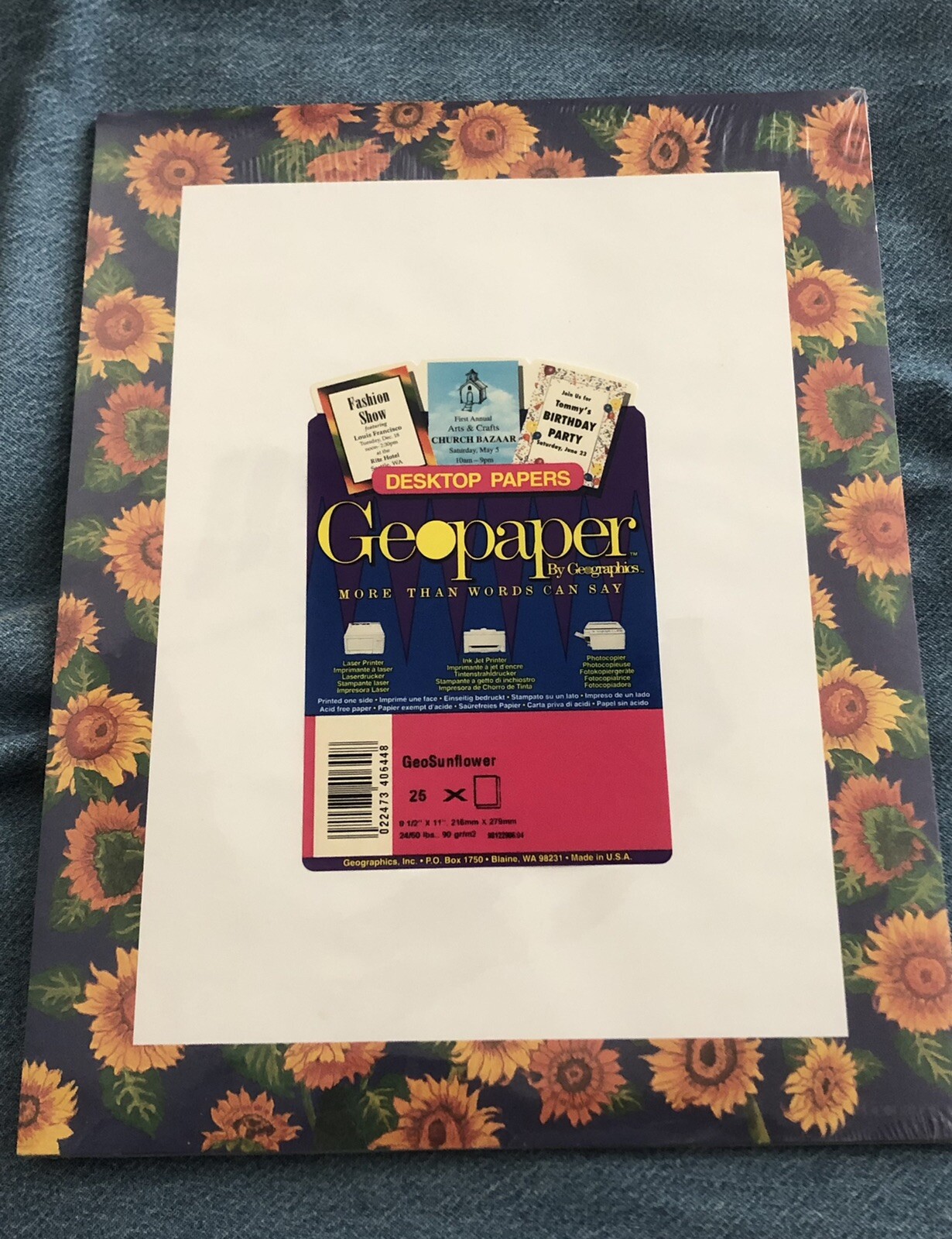 Geopaper by Geographics Sunflower 8.5 x 11-25 Sheets office New