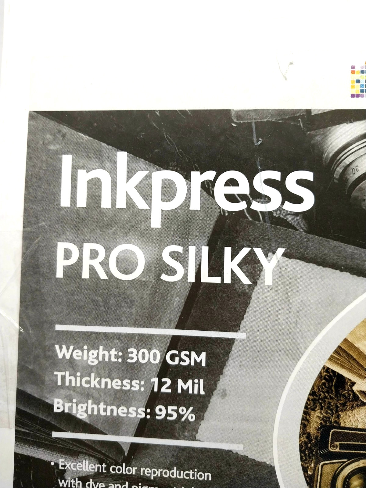 Inkpress Pro Silky Inkjet Photo Paper, 300gsm, 12mil, 95% Bright, 8.5 “x 11” 50P