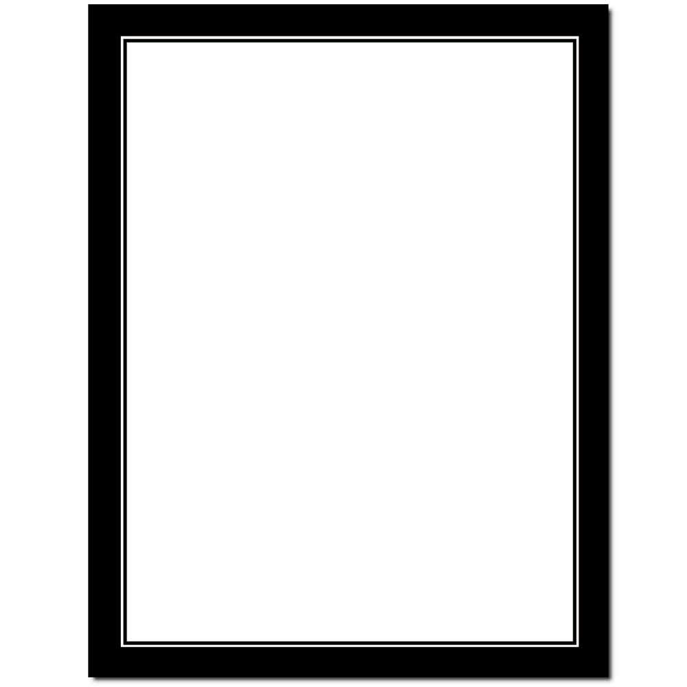 100 PCS Basic Border Letterhead Black Laser Inkjet Printer Stationery Paper