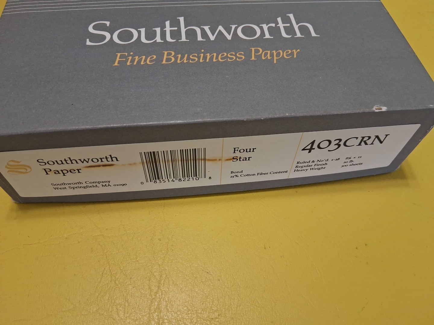 Southworth Ink Jet Paper White 100 Sheets 25% Cotton Fiber Bond Finish Four Star