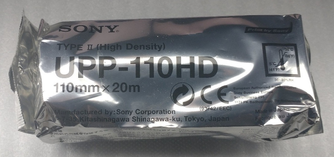 Sony UPP-110HD 110 X 20m Thermal Print Paper Media Type II High Density