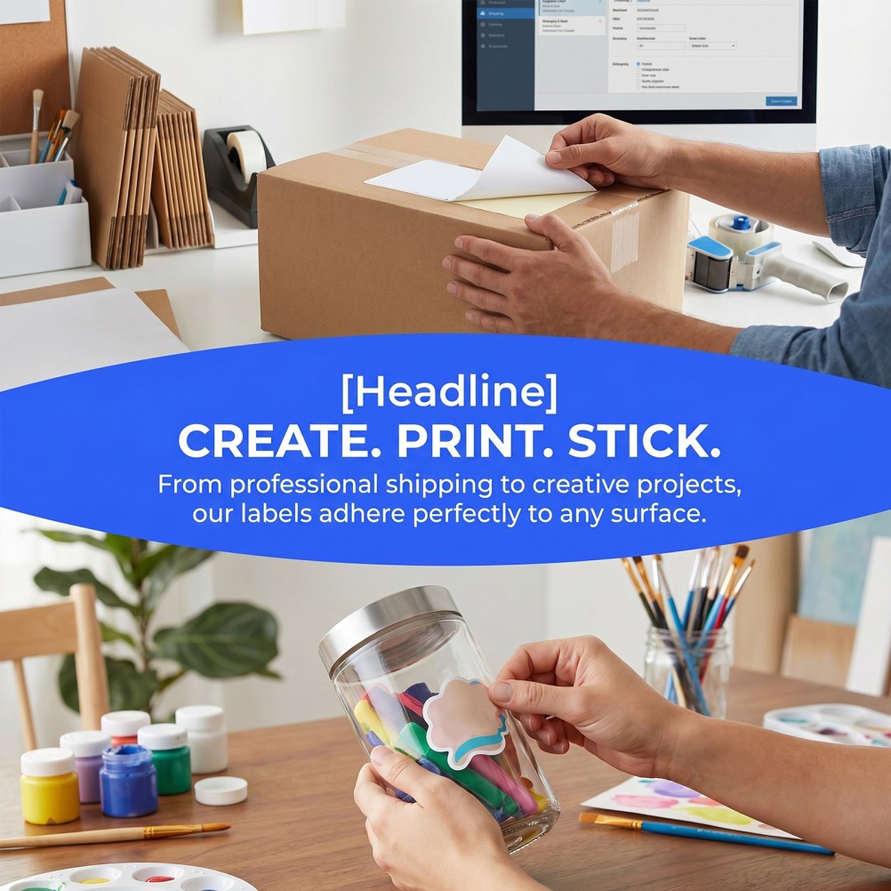 100pcs A4 Self-Adhesive Printable Paper – Sticker Paper for Inkjet Printers –