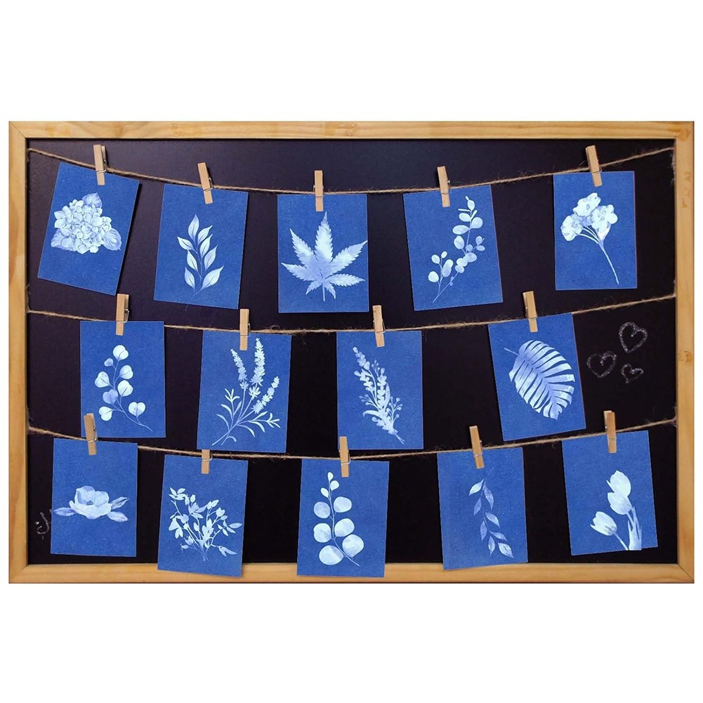 60 Sheets Cyanotype Sun Print Art Kit High Sensitive Sun Nature-Sun2139