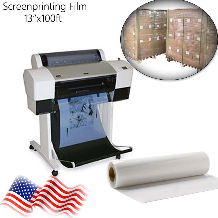 13″x100ft Waterproof Inkjet Screen Printing Milky Transparency Film Paper 5mil