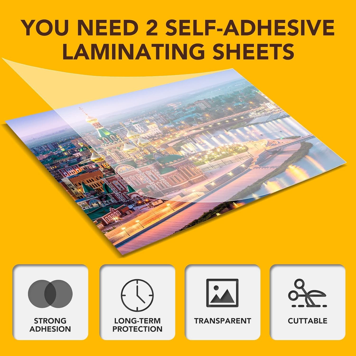 20 PCS Self-Adhesive Laminating Sheets, 9 x 12 Inches Self Adhesive Contact